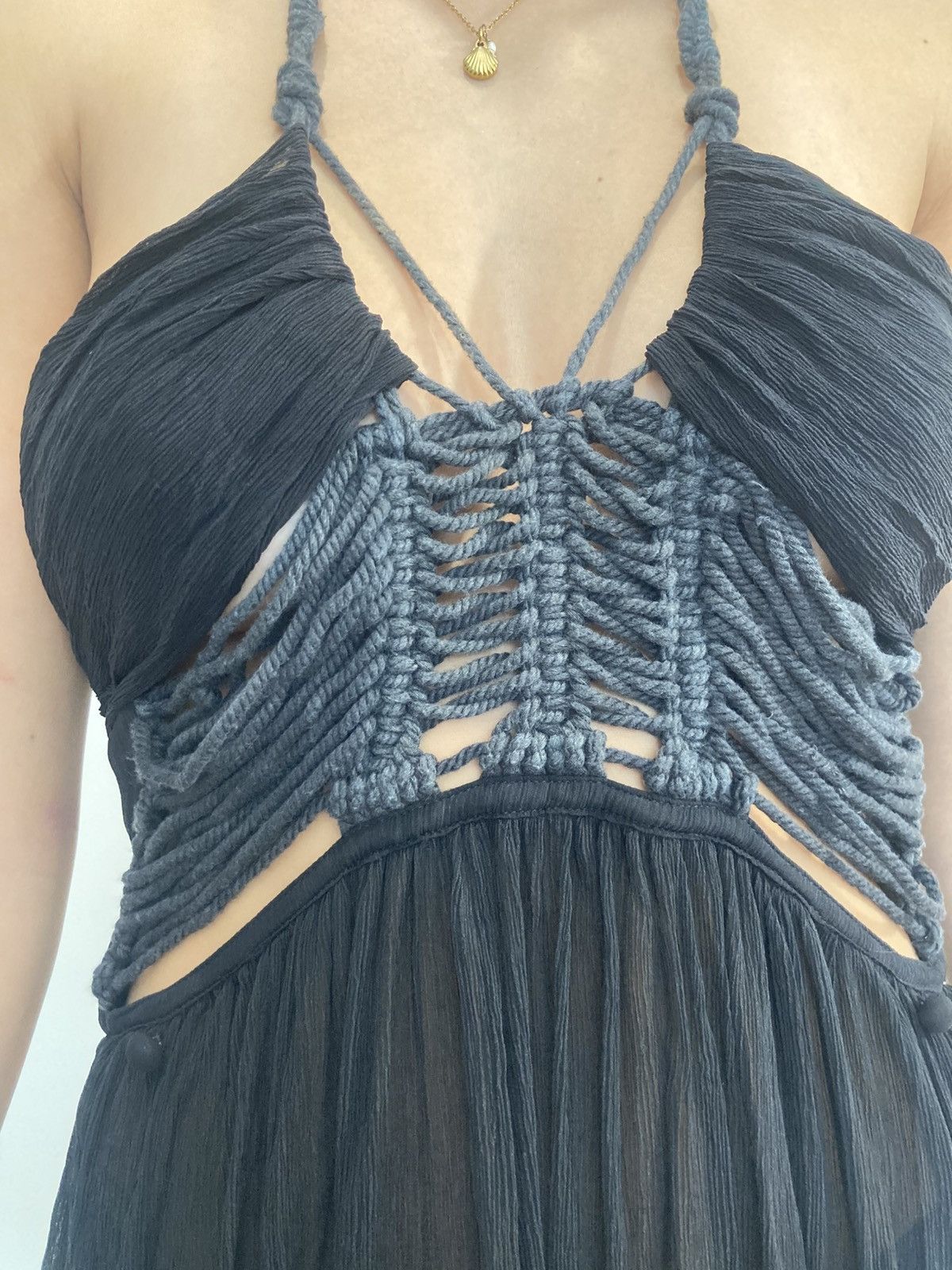 Vintage Sass & Bide Vintage Sheer Black Crepe Dress Size S / US 4 / IT 40 - 1 Thumbnail