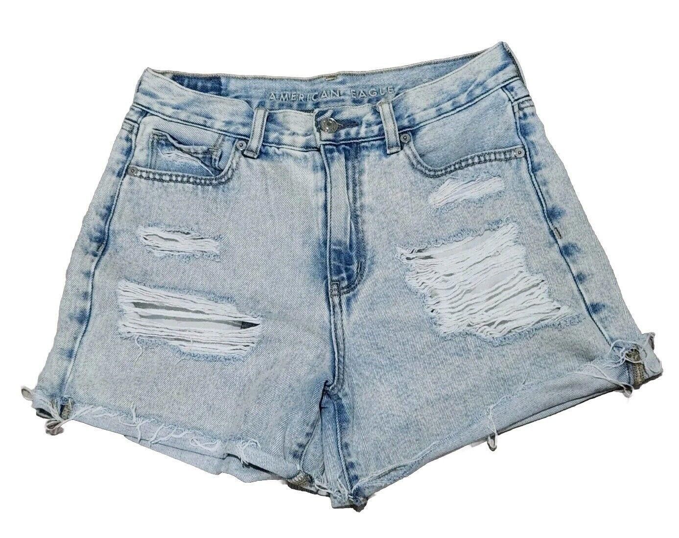 Designer American Eagle Mom Shorts Size 2 Distressed Cut Off Light Size 26" / US 2 / IT 38 - 1 Thumbnail