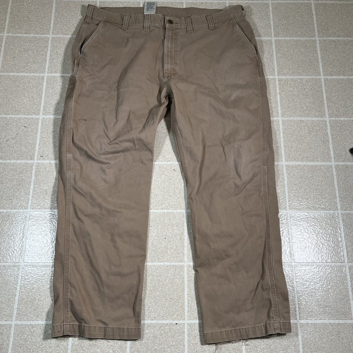 Carhartt Carhartt Relaxed Fit Khaki Work Brown Twill Pants Size 44x30 Size US 44 / EU 60 - 6 Thumbnail