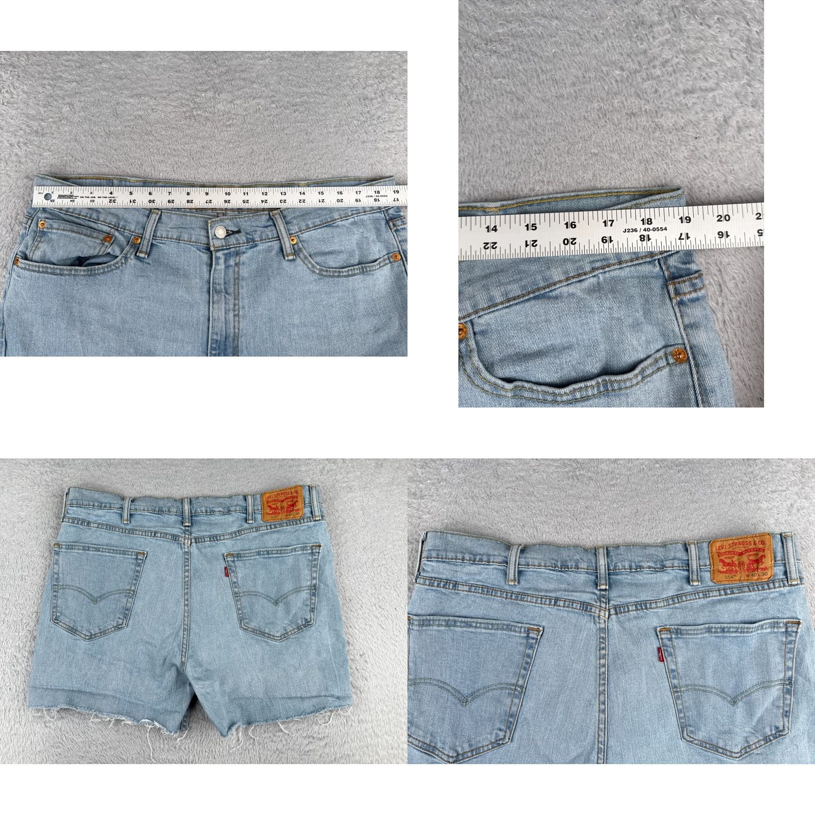 Levi's Levis Shorts Women 40 Light Blue 514 Cut Off Denim Cotton Blend Zip Fly 38x4 Comfortable Pockets 80s Vintage Theme Cross Size 27" / US 4 / IT 40 - 9 Thumbnail