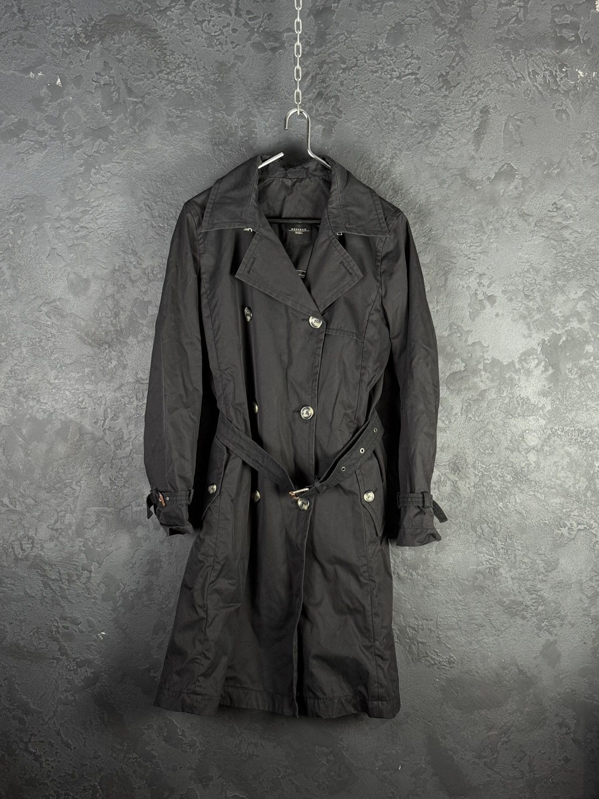 Weekend Max Mara Double Breasted Trench Coat Womens Size 12
