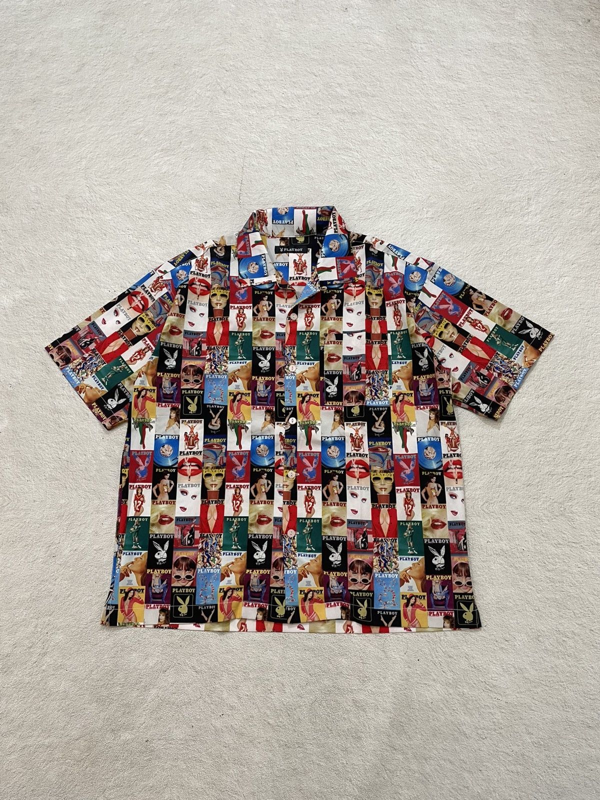 Hysteric Glamour 2000s Rare Playboy Collage AOP Hawaiian Shirt Vintage Y2K Size US XL / EU 56 / 4 - 1 Thumbnail