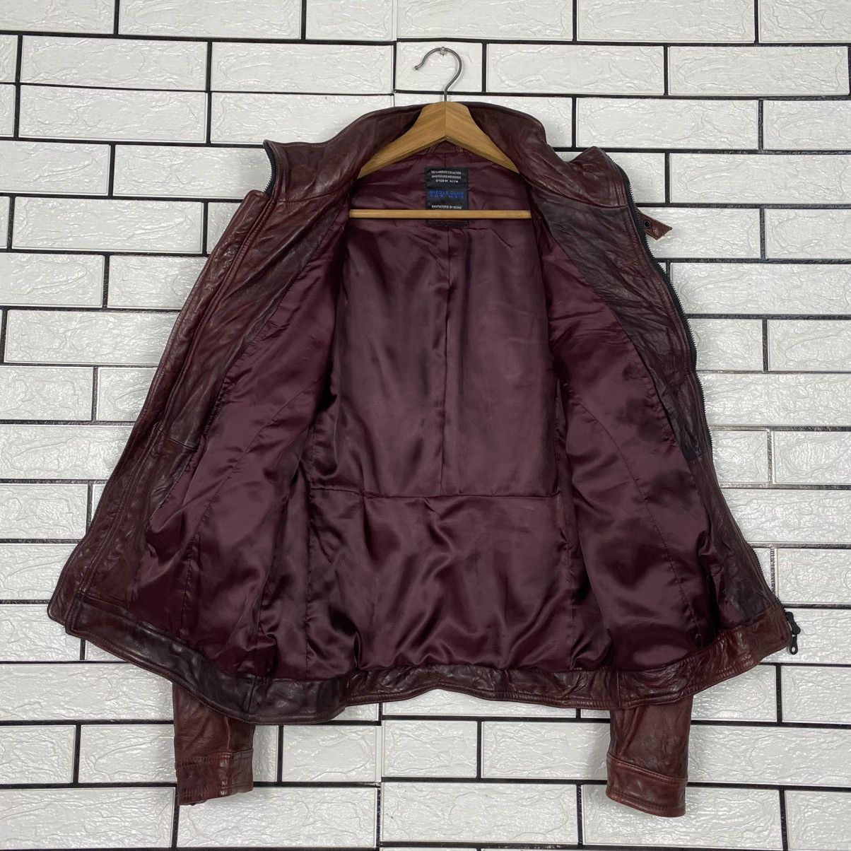 Japanese Brand 🔥VINTAGE SOFT LEATHER JACKET BIKER NICOLE CLUB ISSEY MIYAKE Size US S / EU 44-46 / 1 - 12 Thumbnail