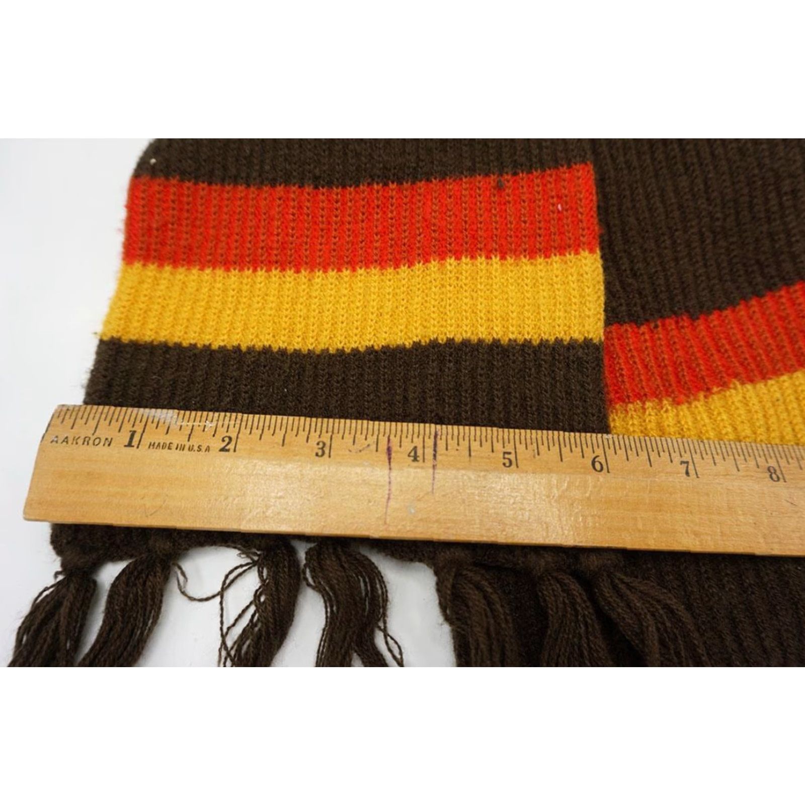Vintage VINTAGE Striped Acrylic Winter Scarf 1970's Size ONE SIZE - 6 Thumbnail