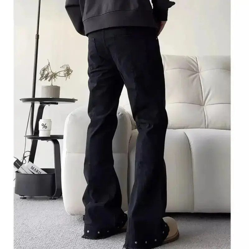 Japanese Brand Retro straight leg wide leg fringed jeans Size US 32 / EU 48 - 4 Thumbnail