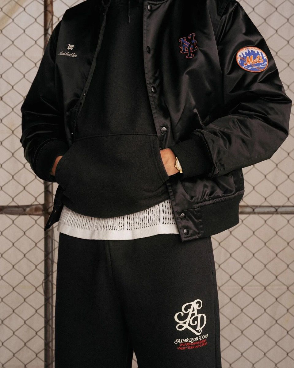 Aime Leon Dore Aime Leon Dore NY Mets Satin Varsity Bomber Jacket Black XXL Size US XXL / EU 58 / 5 - 3 Thumbnail