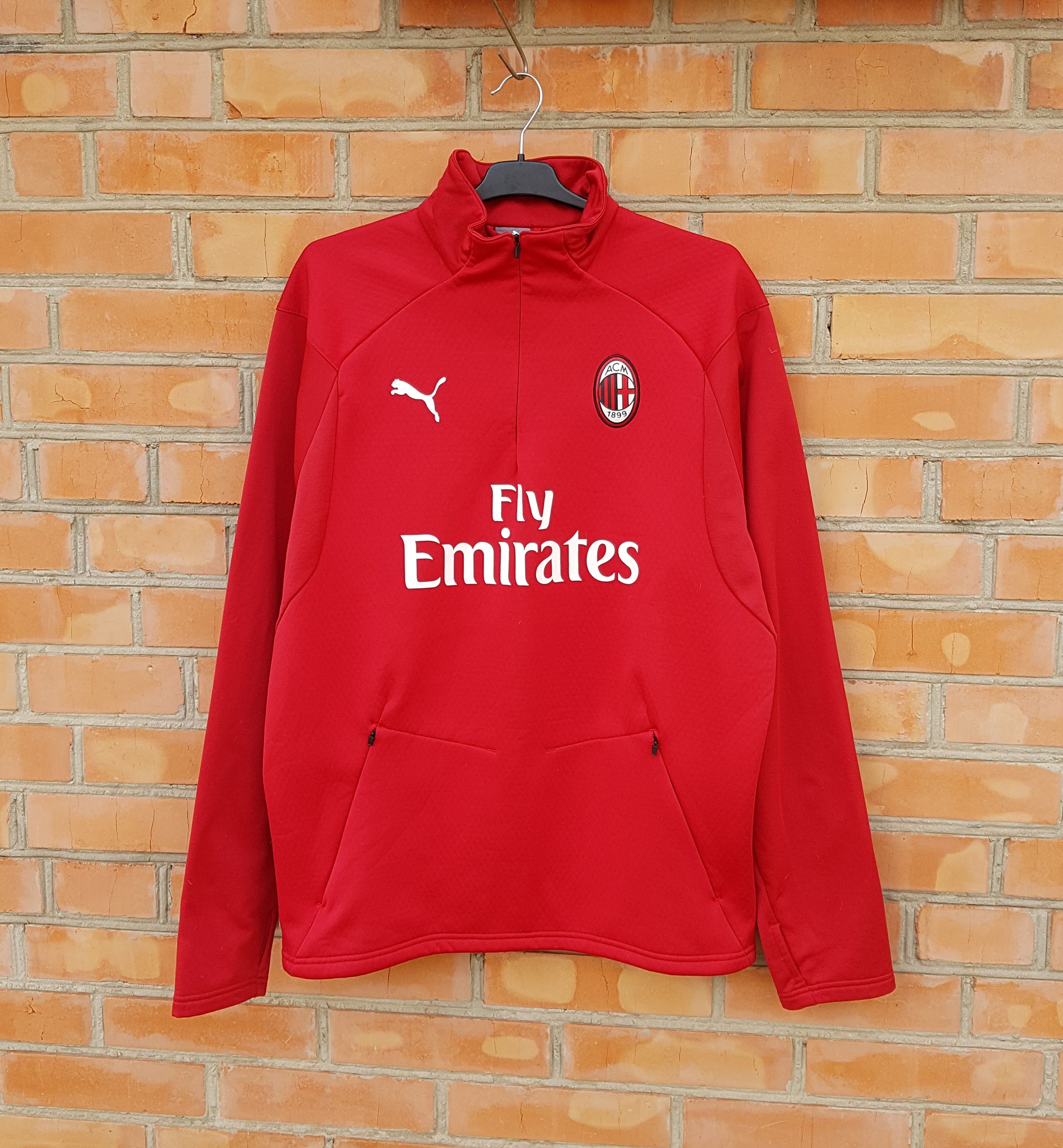 Puma Puma AC Milan 1/2 Zip Warm Training Fleece Soccer Jersey Size US XL / EU 56 / 4 - 1 Thumbnail