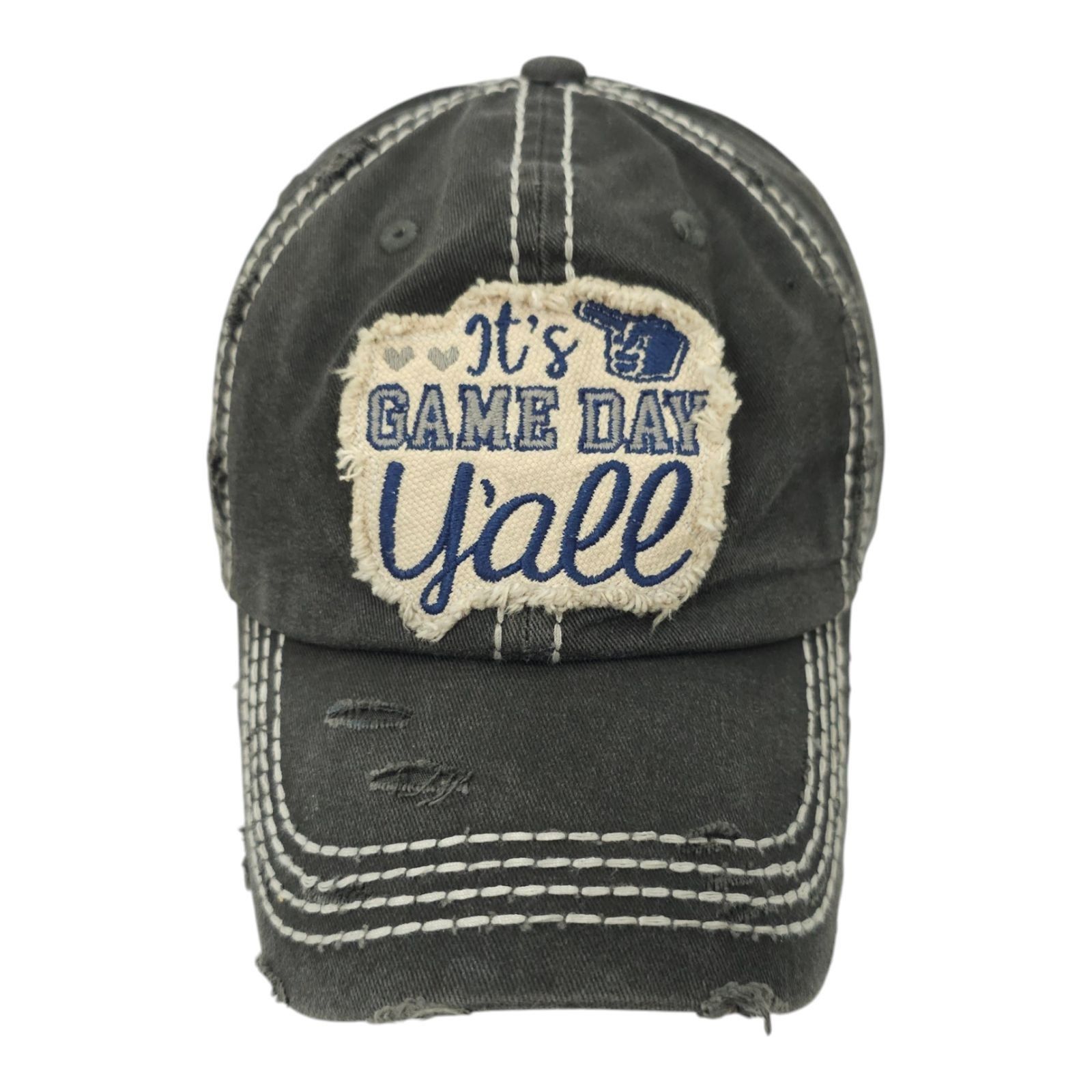 Other KBethos Its Game Day Yall Distressed Patch Strapback Cap Size ONE SIZE - 1 Thumbnail