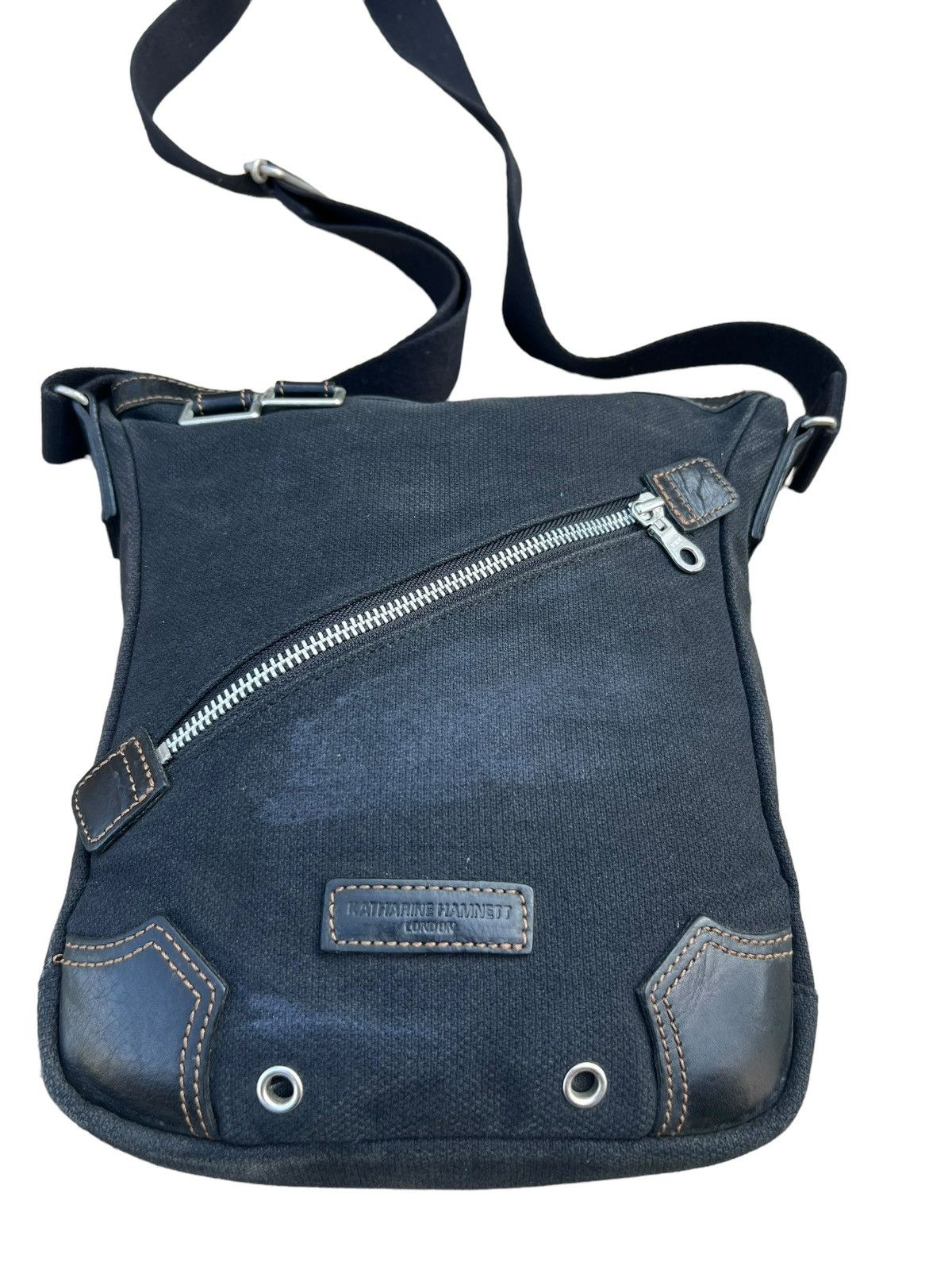 Katharine Hamnett London Vintage Katharine Hamnett London Hybrid Cotton Leather Bag Size ONE SIZE - 2 Thumbnail