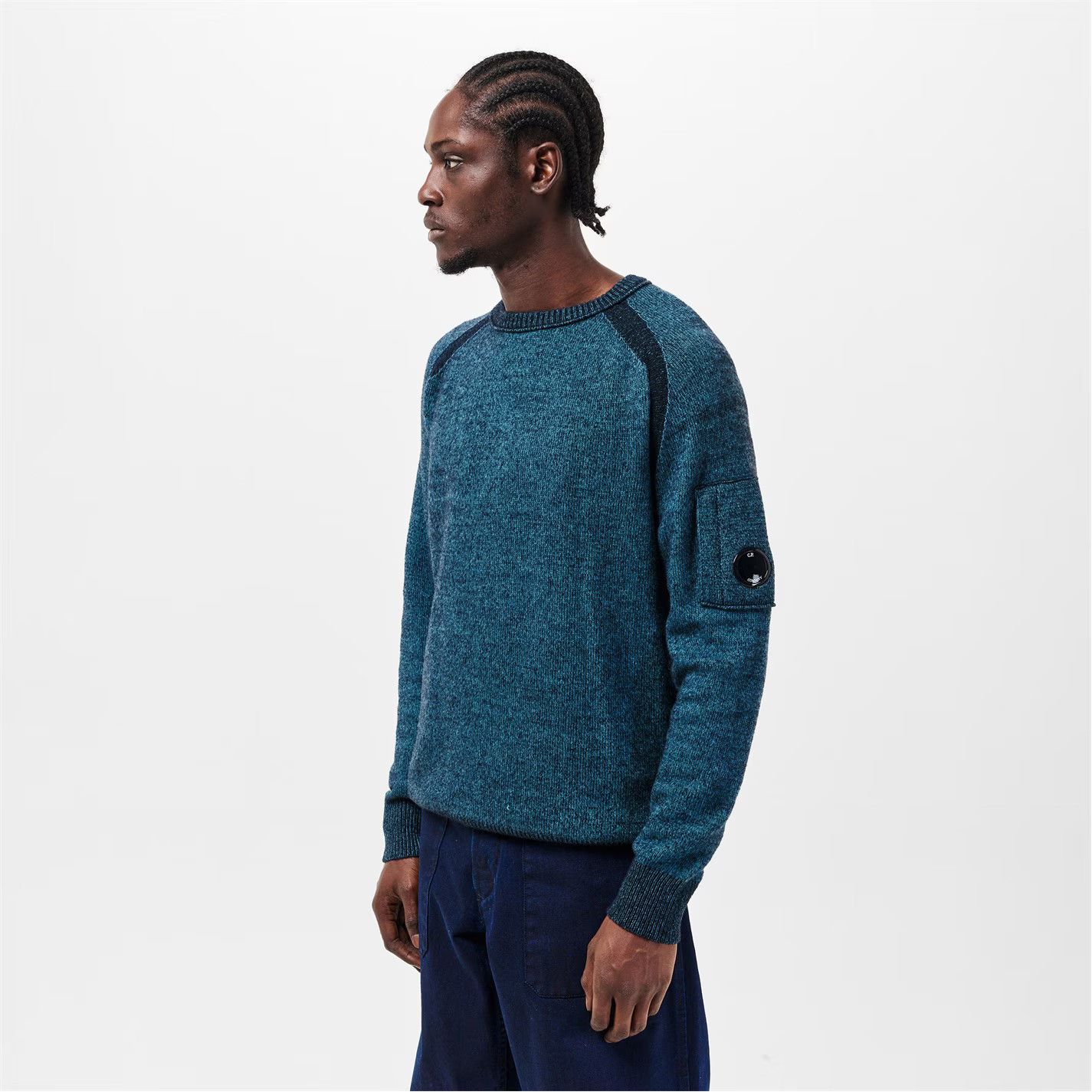 C.P. Company o1g2r1mq0426 Crew Knitted Turtle Neck Jumper in Blue Size US S / EU 44-46 / 1 - 4 Thumbnail