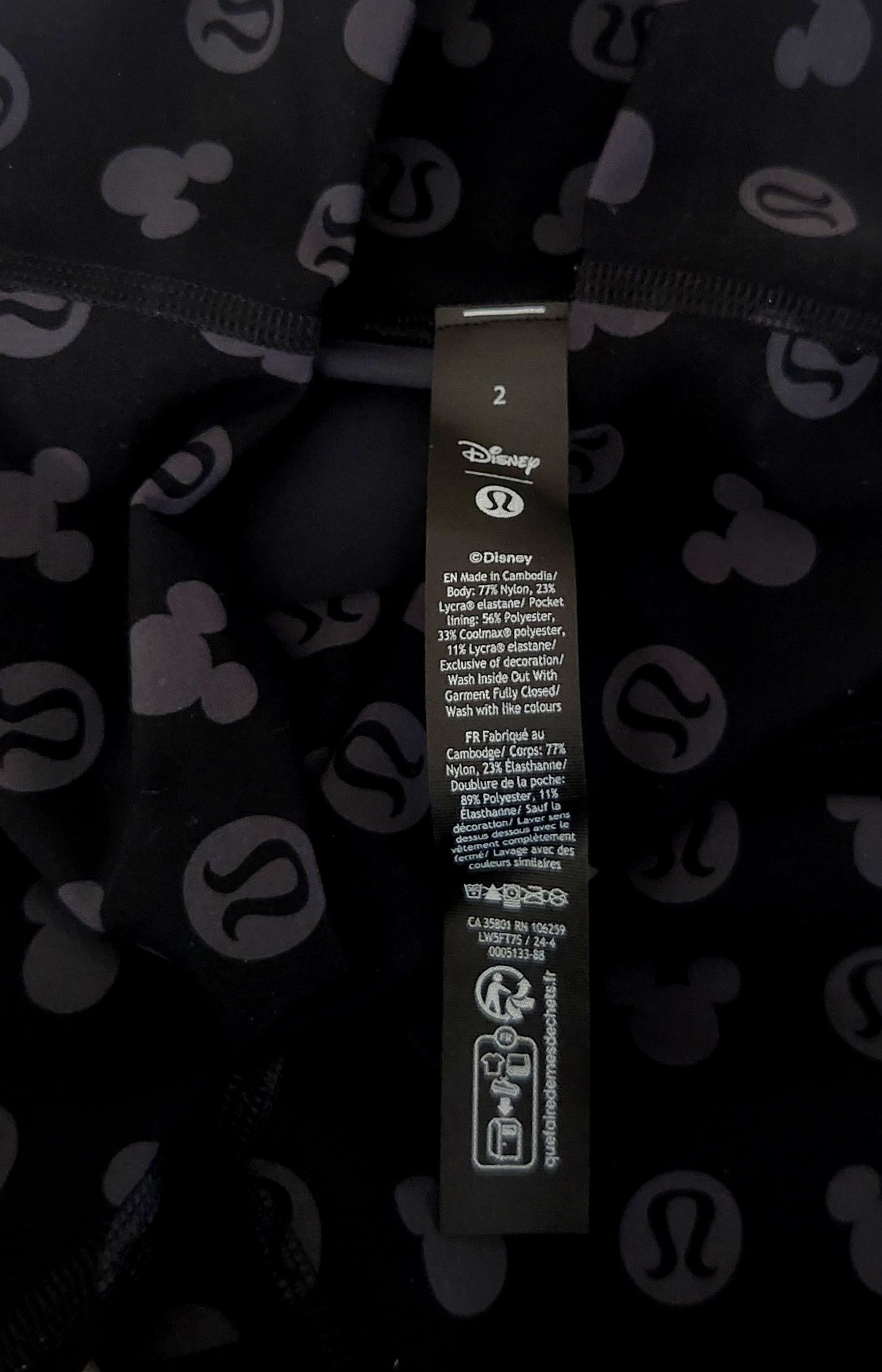 Disney × Lululemon DISNEY X LULULEMON Wunder Train 25" HR Tight SZ 2 Classic Size 26" / US 2 / IT 38 - 4 Thumbnail