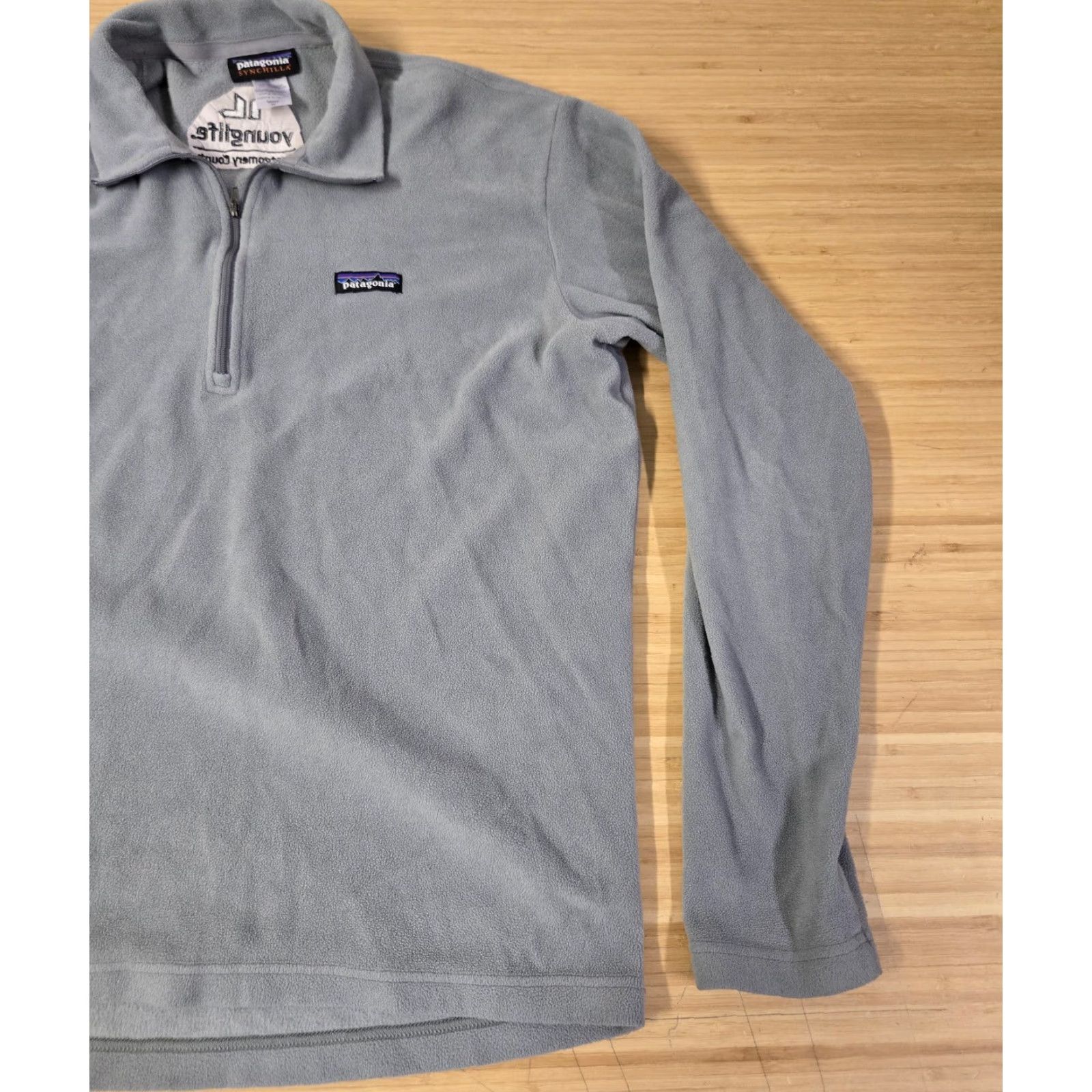 Patagonia Patagonia Pullover Mens M Gray Synchilla Quarter Zip Fleece Young Life Size US M / EU 48-50 / 2 - 2 Thumbnail