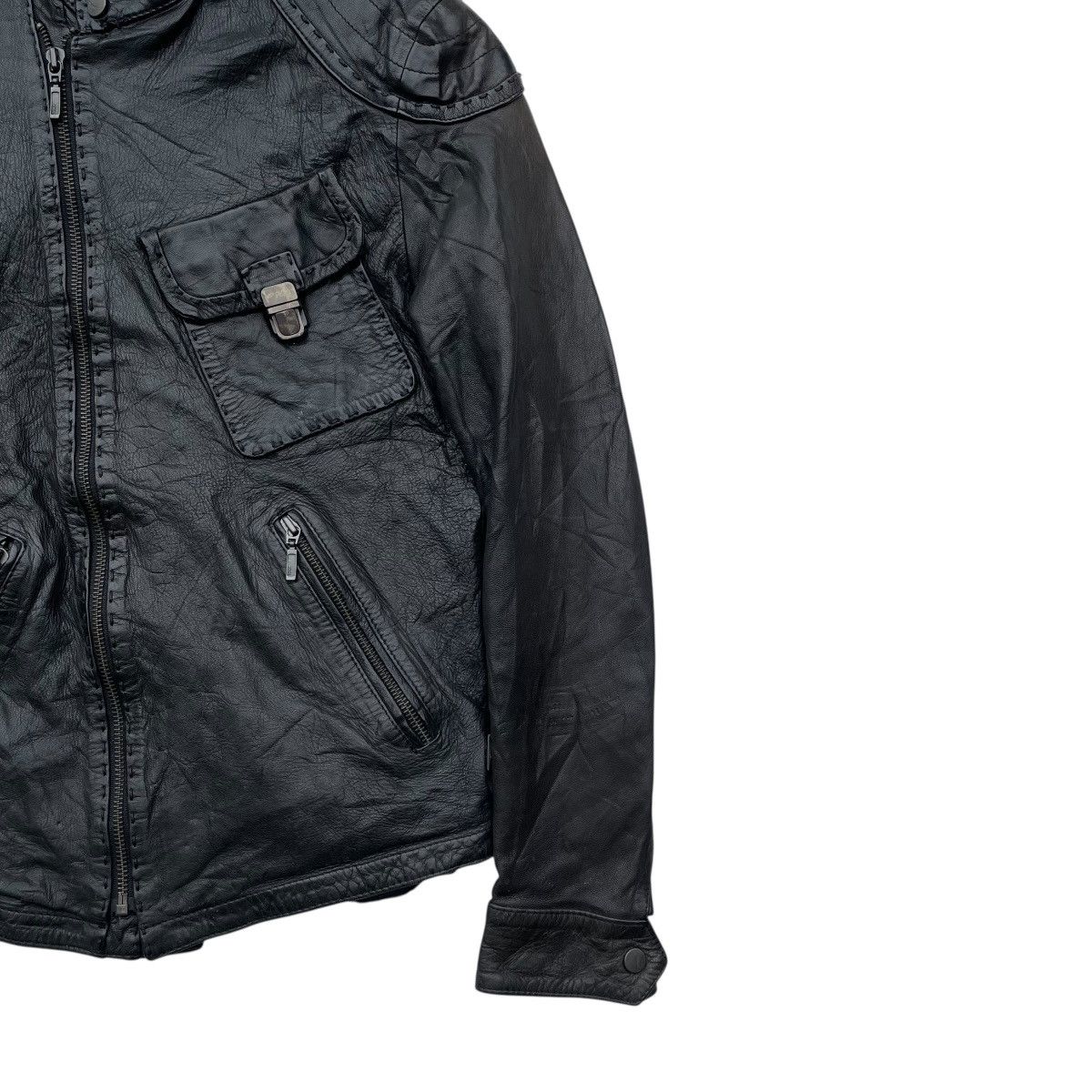 Other 💥 Designer G.Guaglianone Stitching Genuine Lether Biker Size M / US 6-8 / IT 42-44 - 6 Thumbnail