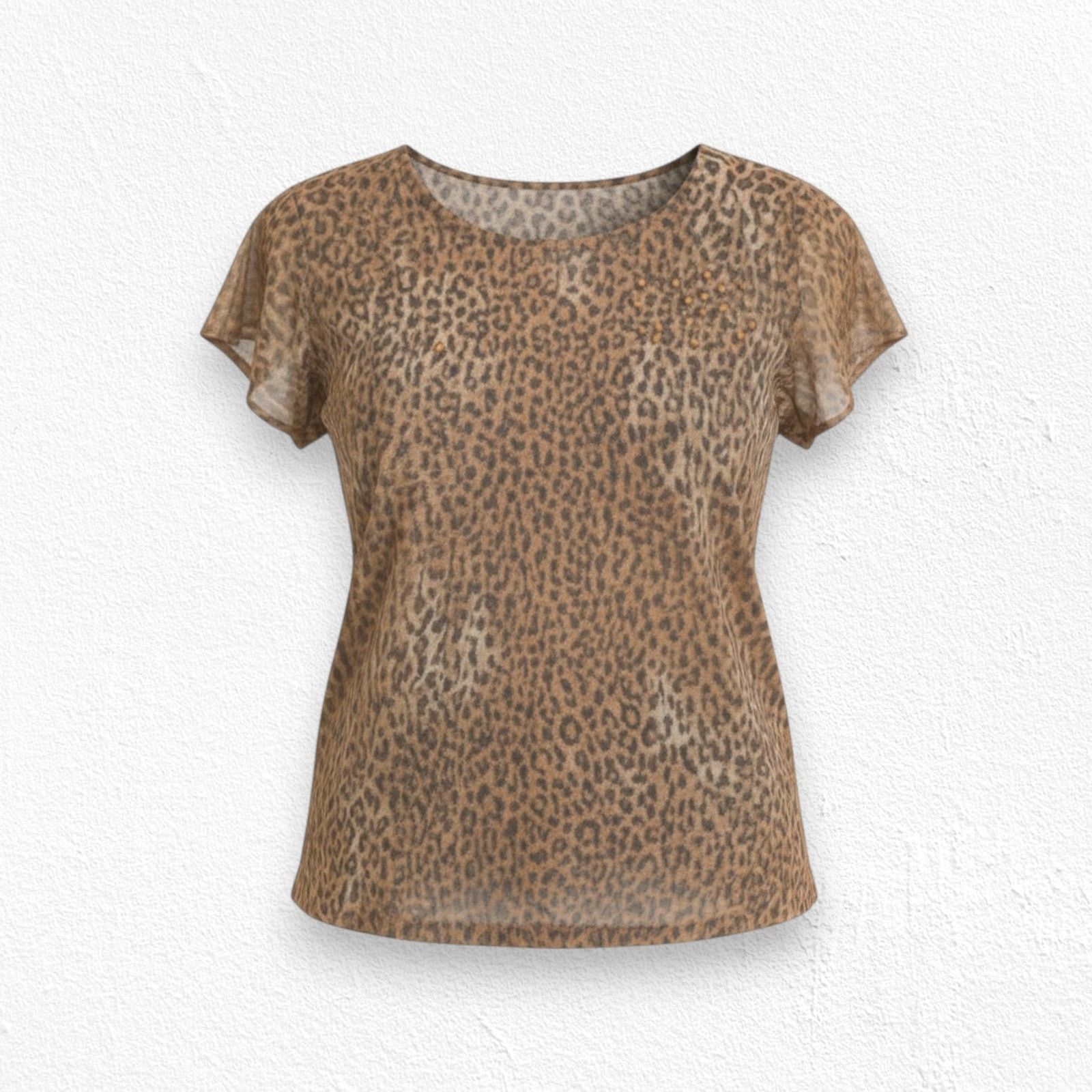 Vintage Y2K Animal Print Lace Overlay USA Made Blouse Size XL Size XL / US 12-14 / IT 48-50 - 1 Thumbnail