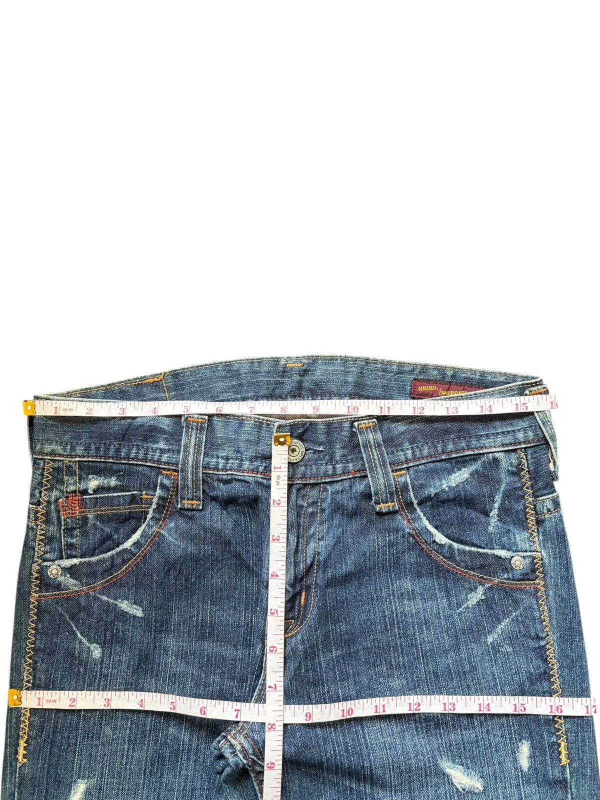 Ksubi Vintage Japanese Brand Buckle Back Distress Jeans Size 31" - 6 Thumbnail