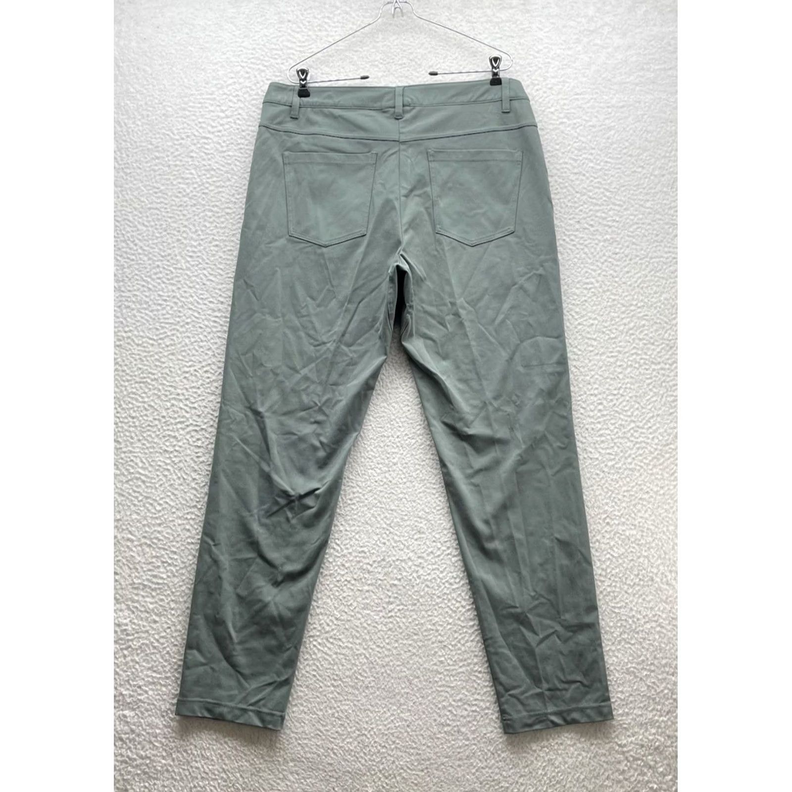 Vintage BYLT Everyday Pants 2.0 Mens 2XL 38x31 Green Chino Performance Stretch Casual Athletic Pants Size US 39 - 7 Thumbnail