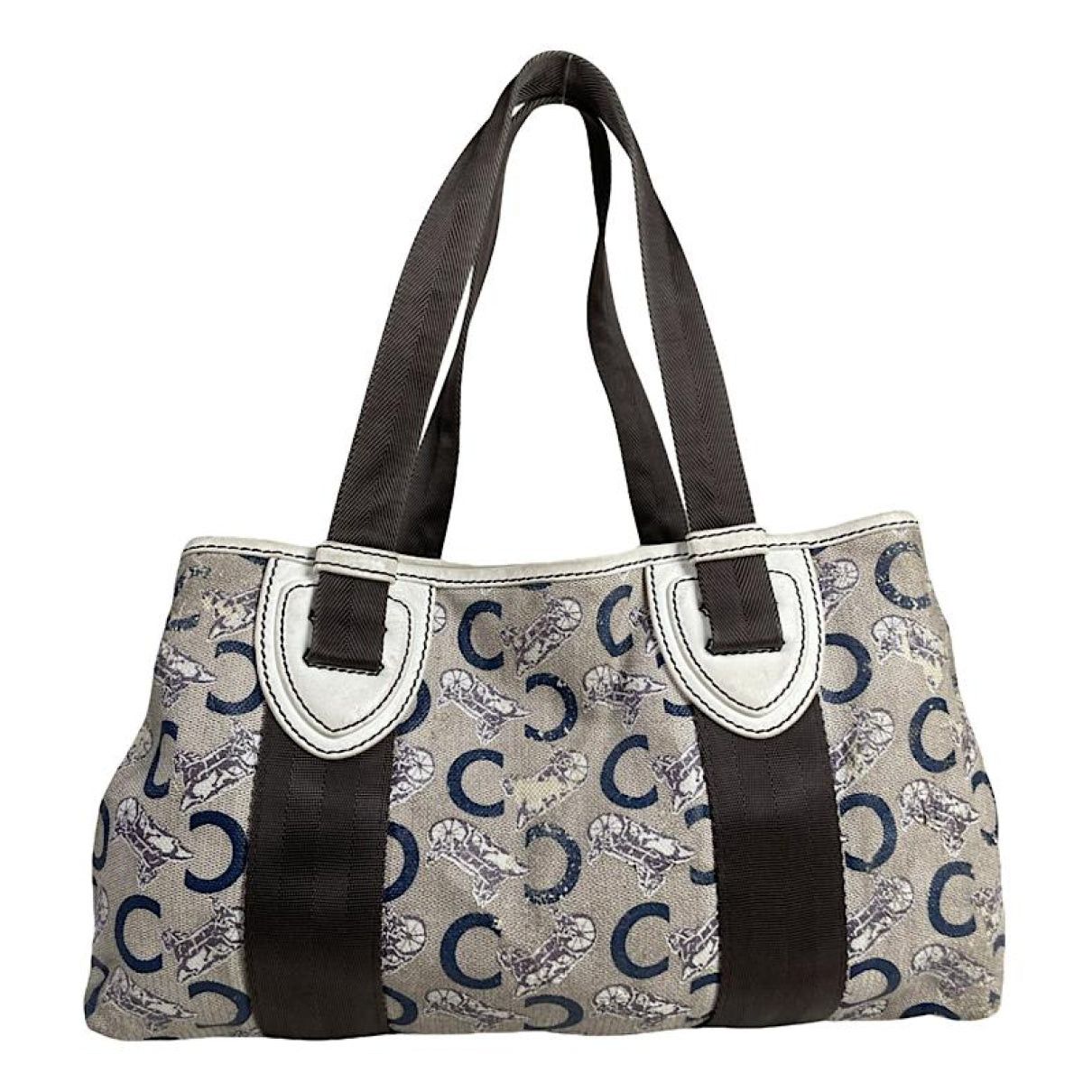 Celine Cabas White Leather Handbag Size ONE SIZE - 1 Thumbnail