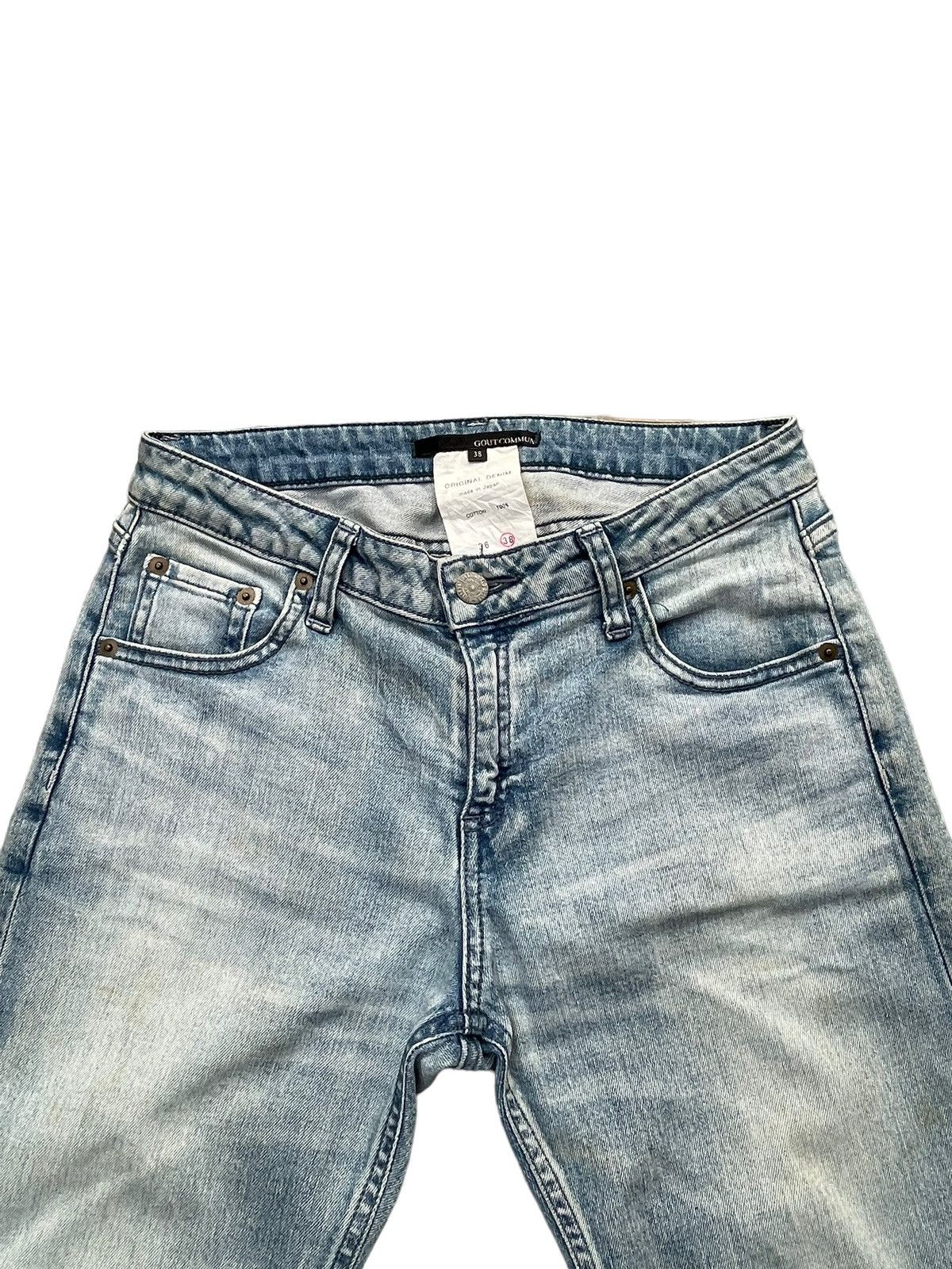 Japanese Brand Goutcommun Slim Fit Denim Size 29" - 6 Thumbnail