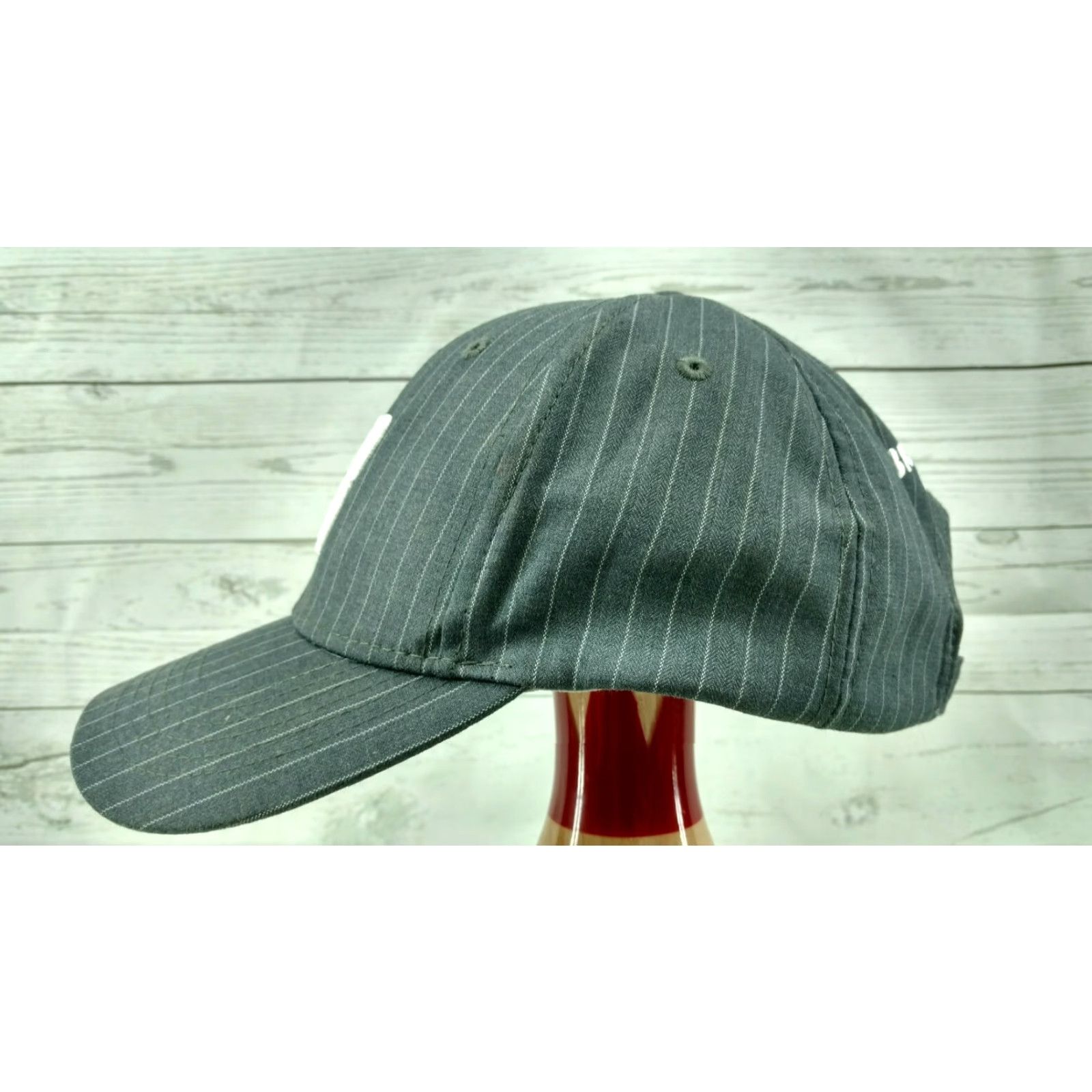 Vintage Bridgestone Golf Gray Pinstripe Baseball Hat Strapback Men Adjustable Polyester blend Cap Size ONE SIZE - 4 Thumbnail