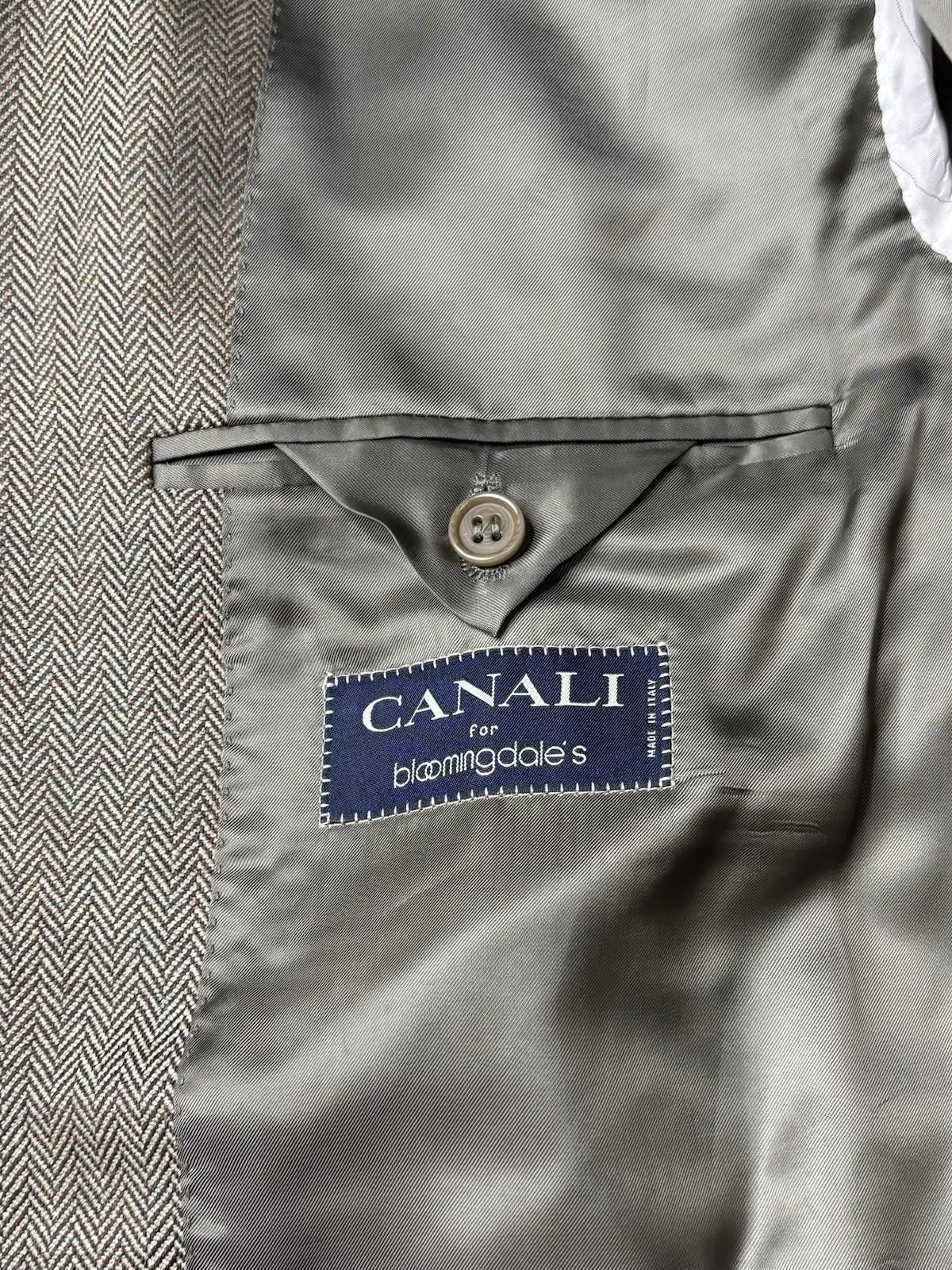 Canali Canali for Bloomingdales Blazer Jacket Mens 48 Wool Fishbone Size 48R - 12 Thumbnail