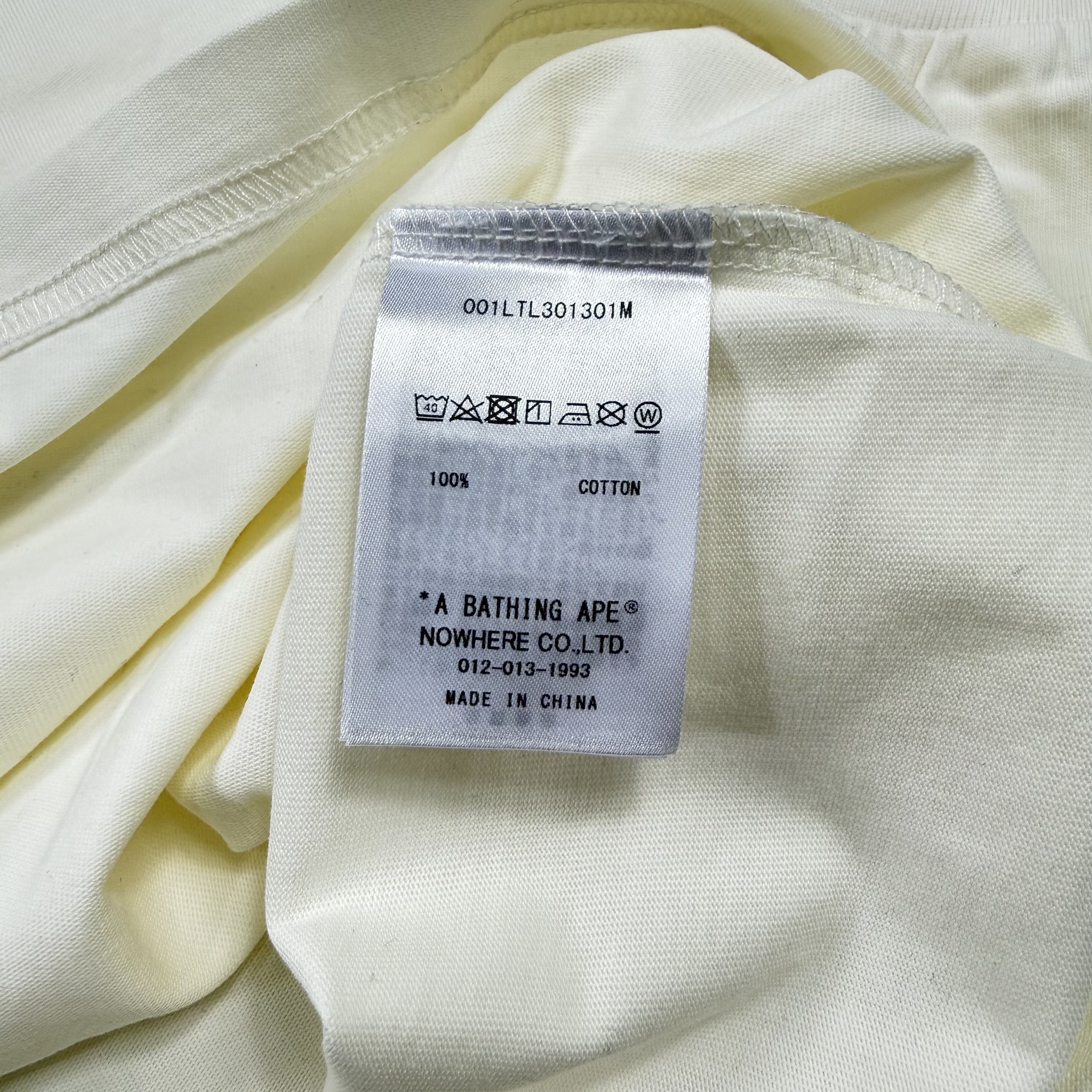 Bape A Bathing Ape BAPE Long Sleeve T-Shirt Cream Off-White Size US L / EU 52-54 / 3 - 7 Thumbnail