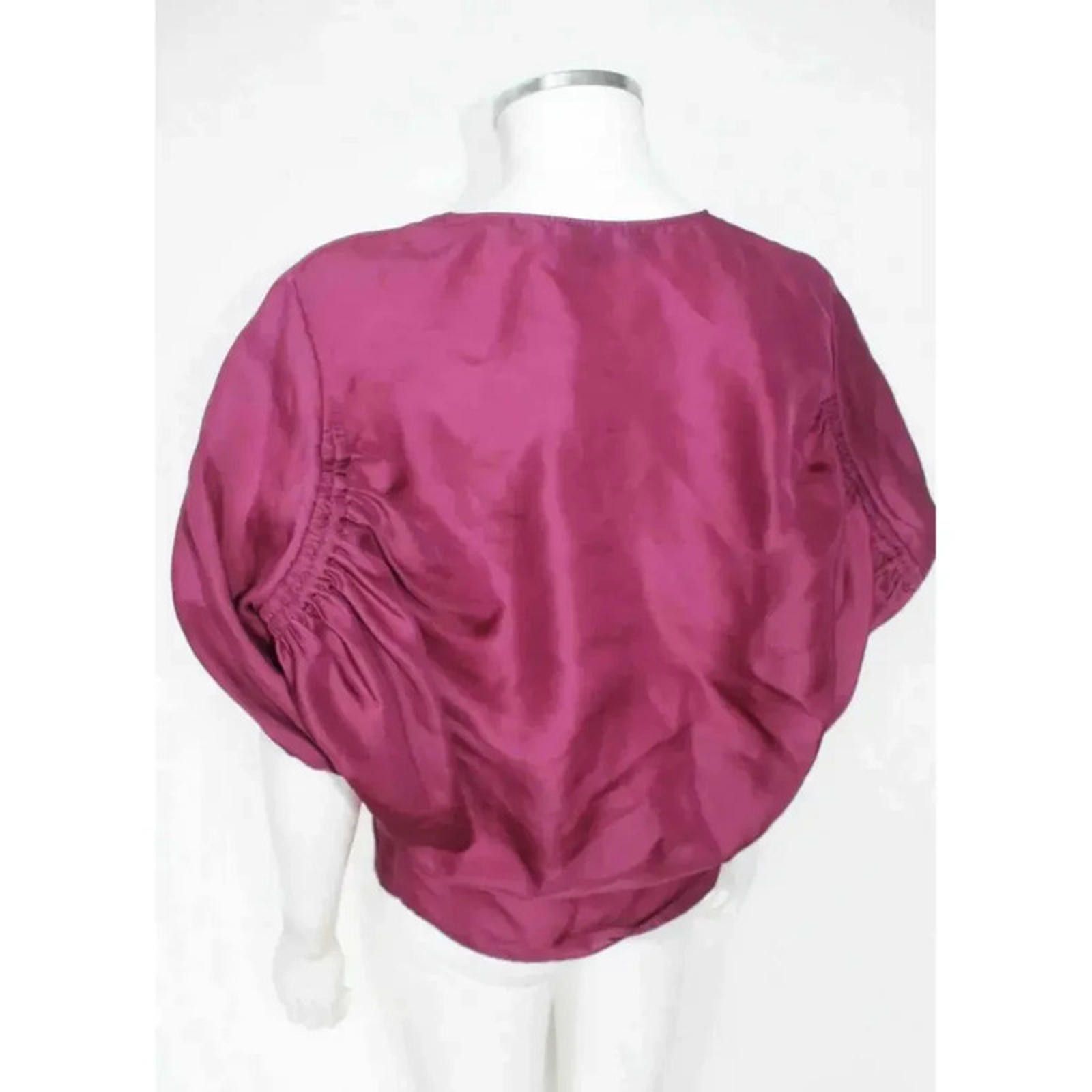 Yves Saint Laurent YSL Yves Saint Laurent 2012 pink purple silk top F38 uk 10 Size M / US 6-8 / IT 42-44 - 3 Thumbnail
