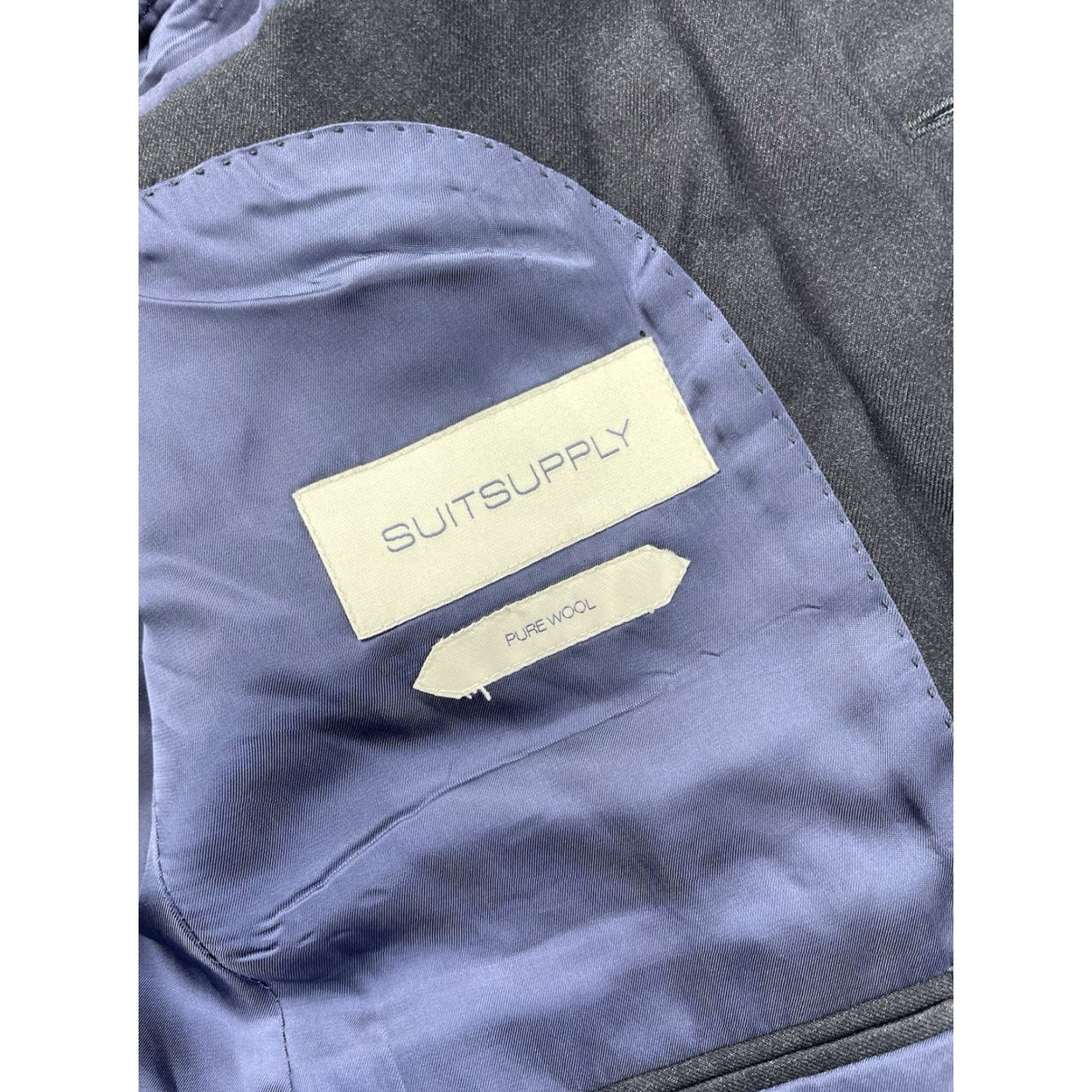 Suitsupply Suitsupply Suit Napoli Blazer Jacket Brescia Pants Wool Gray Mens 38R (2 Piece) Suitsupply Shirt Notch Lapel Double-Vented Two-Button Size 38R - 4 Thumbnail