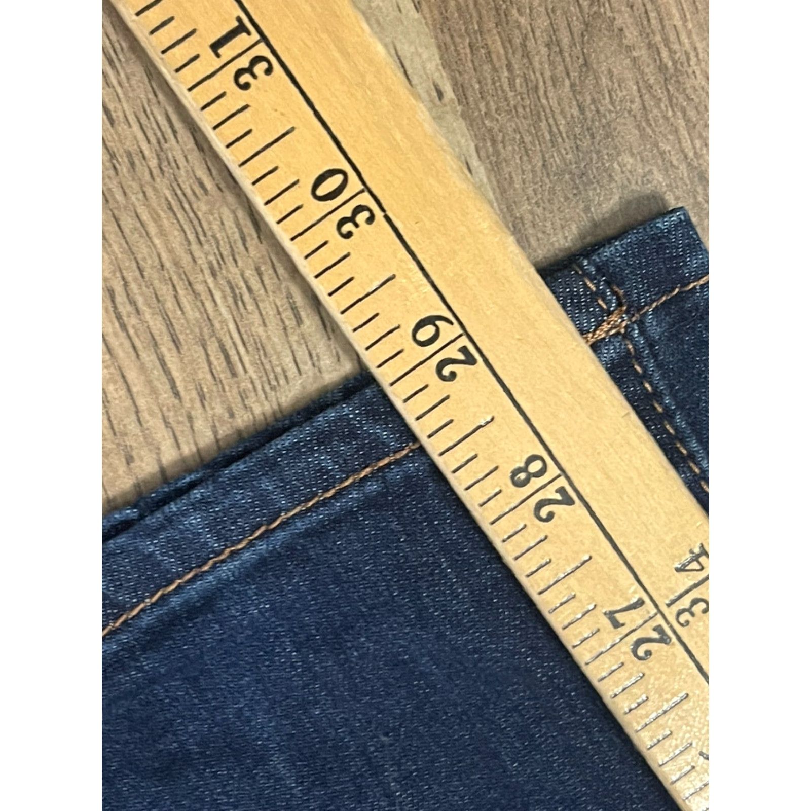 Vintage Seven7 Jeans Women's 16 Blue Denim Tummy Less High Rise Skinny Jeans Regular Inseam 29 in Dark Wash Womens Size 38" / US 16 / IT 52 - 4 Thumbnail