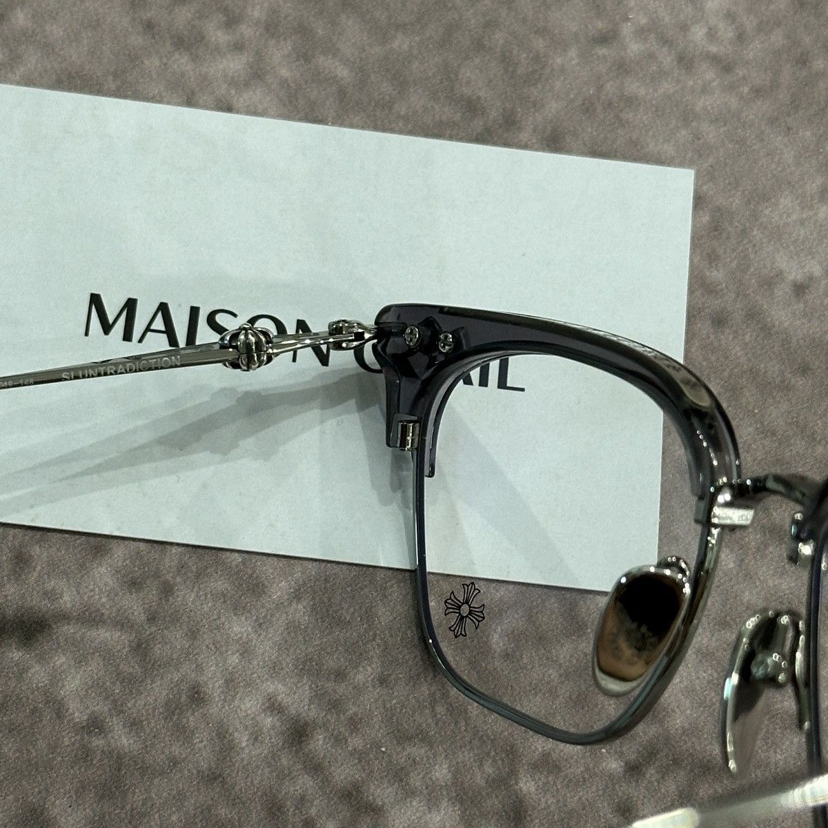 Chrome Hearts CHROME HEARTS SLUNTRADICTION (54) Flint/Gunmetal EYEWEAR Size ONE SIZE - 8 Thumbnail