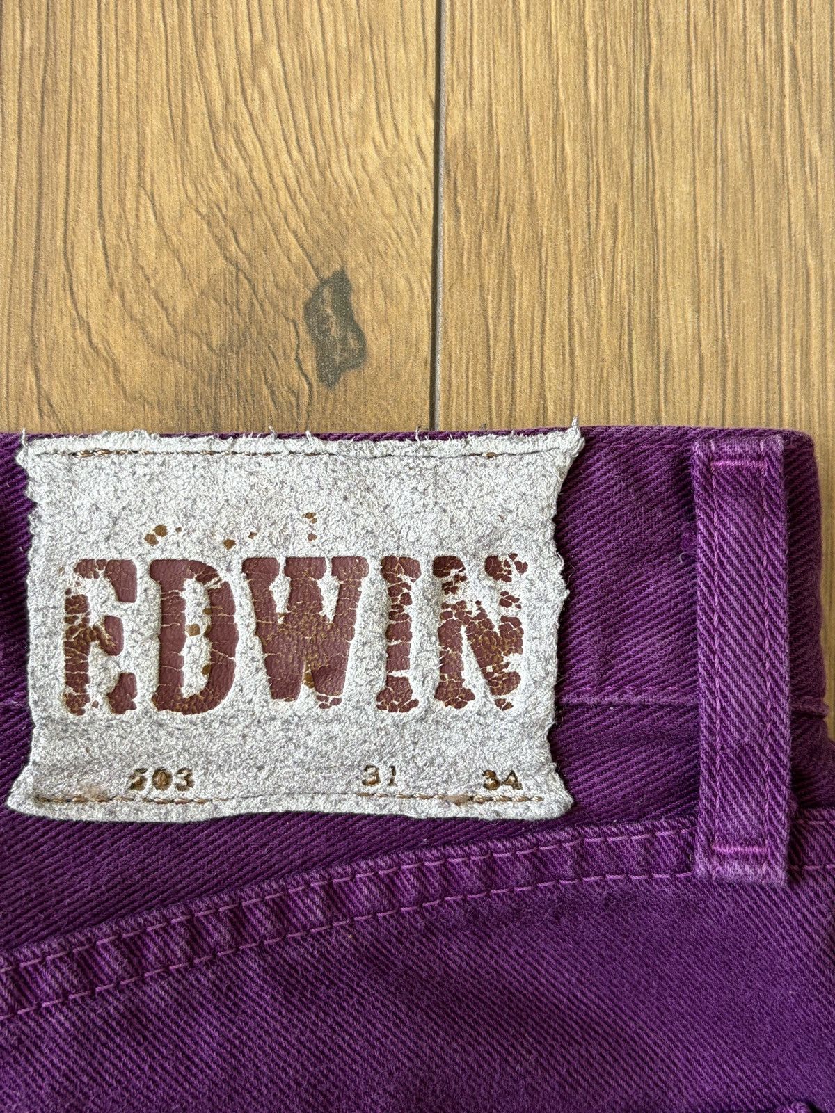 Edwin EDWIN 503 Regular Violet Purple Denim Jeans Size US 31 - 8 Thumbnail