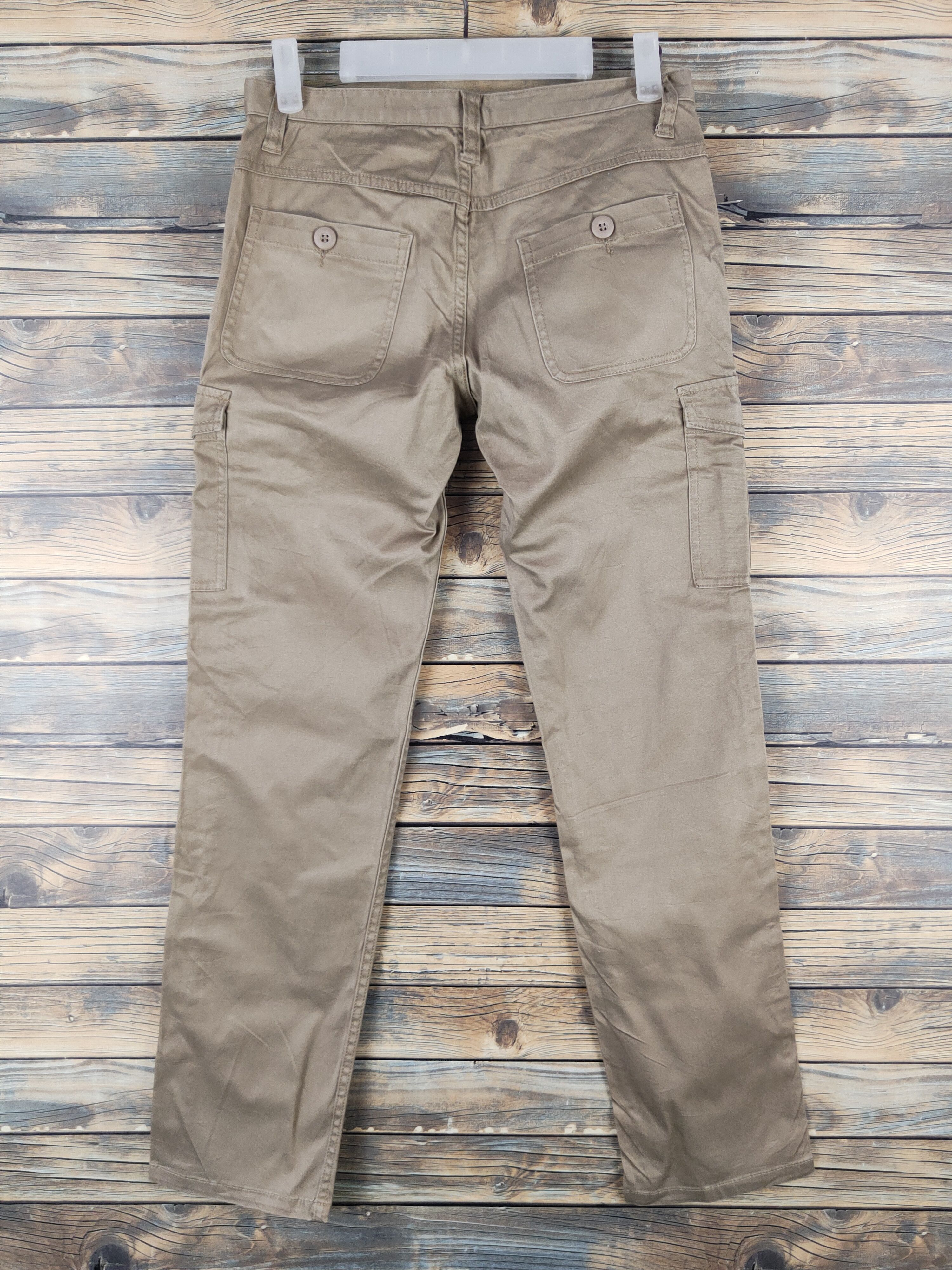 Japanese Brand DL Shuca Global Work Beige Multipocket Cargo Pants #2377 Size US 28 / EU 44 - 7 Thumbnail