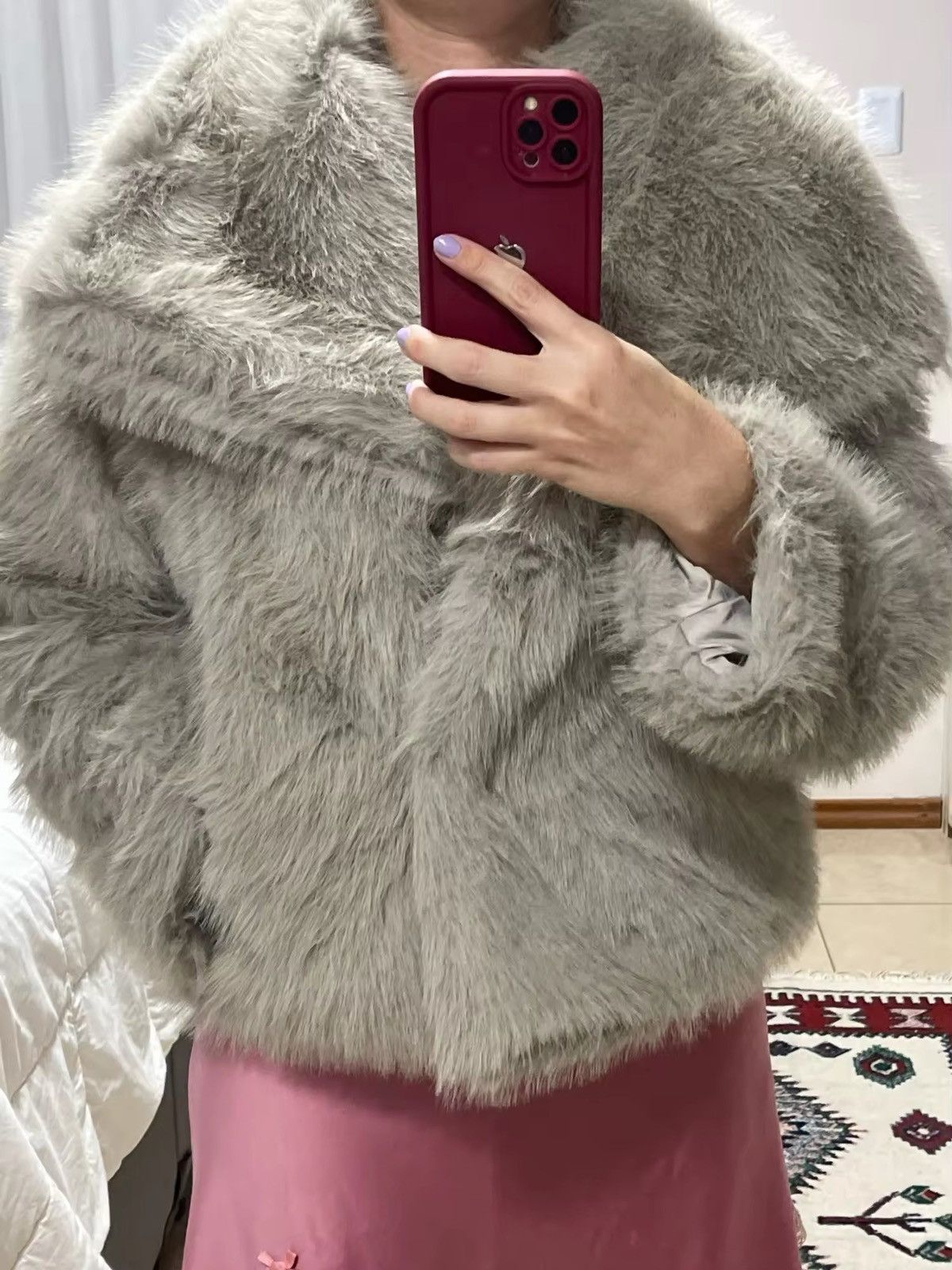 Japanese Brand × Vintage Ladies Faux Fur Plush Wool Long Sleeve Jacket Size M / US 6-8 / IT 42-44 - 3 Thumbnail