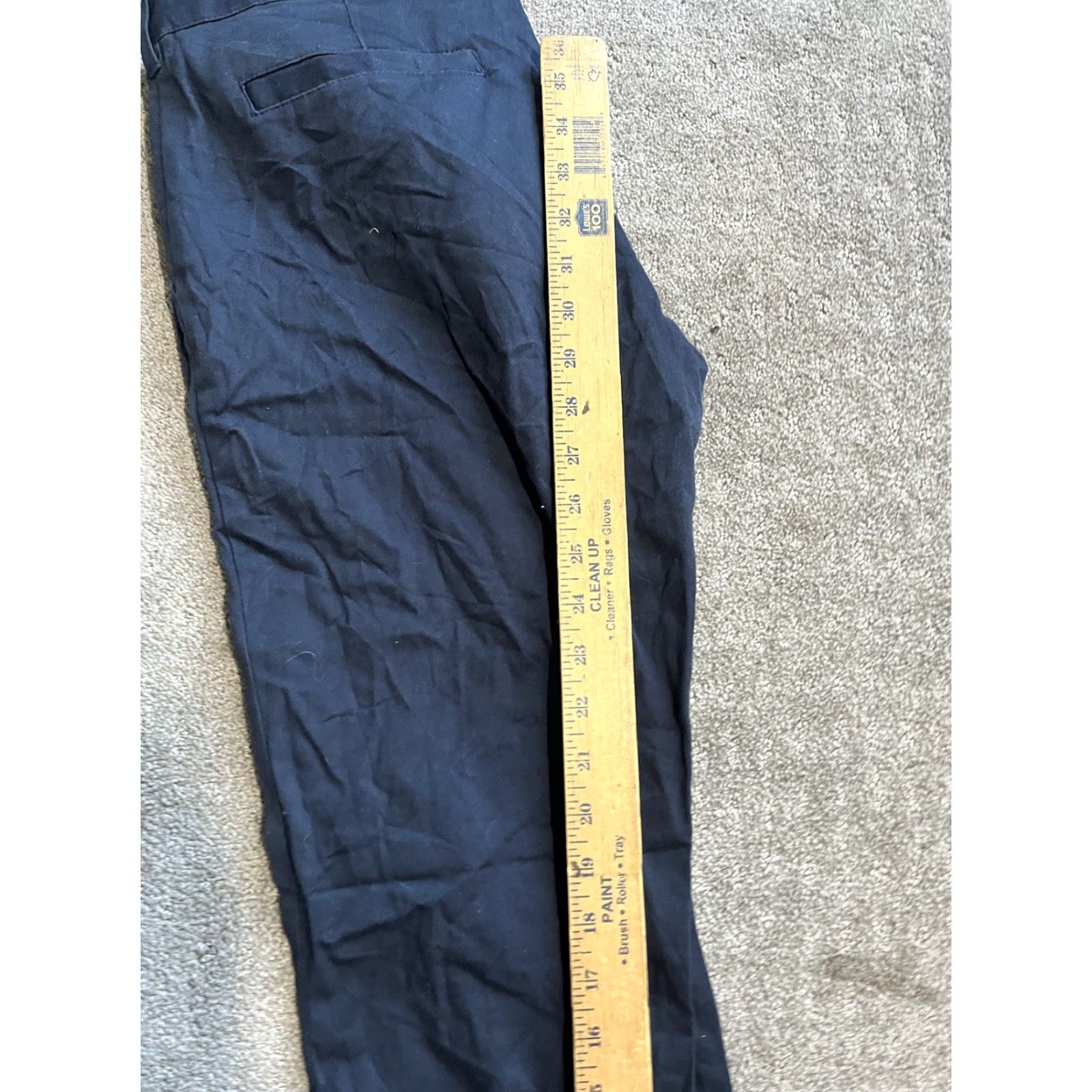 Dickies VINTAGE Dickies Women's Pants Skinny Size 9 Regular Navy Blue Cotton Spandex Casual Office Size 30" / US 8 / IT 44 - 7 Thumbnail