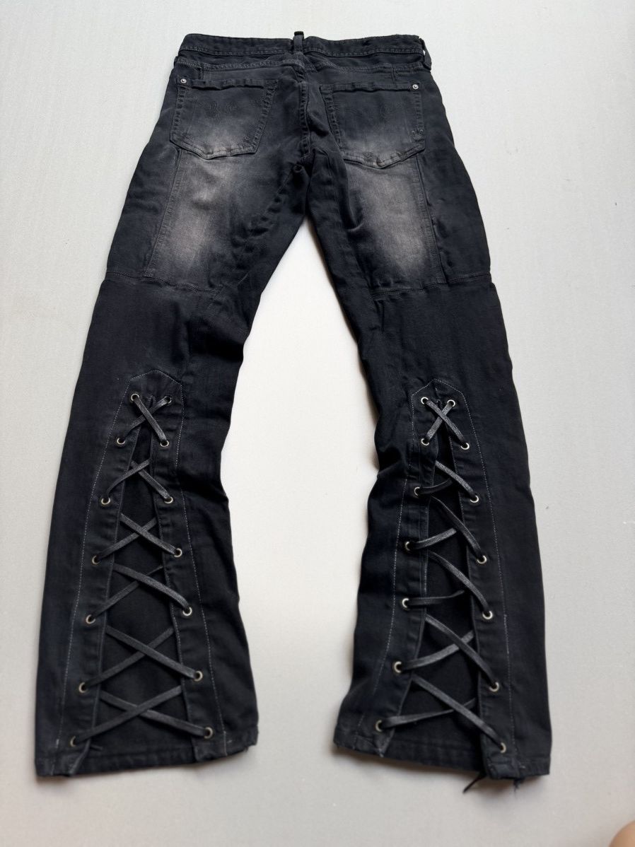 Japanese Brand Cook lace up flare jeans Size US 26 / EU 42 - 1 Thumbnail