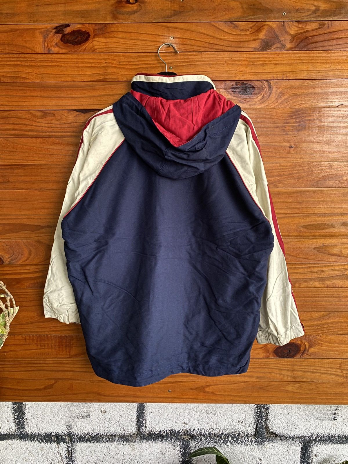 Ellesse × Goldwin Vintage Ellesse Halfball Hooded Jacket Navy White Red Jacket Size US S / EU 44-46 / 1 - 17 Thumbnail