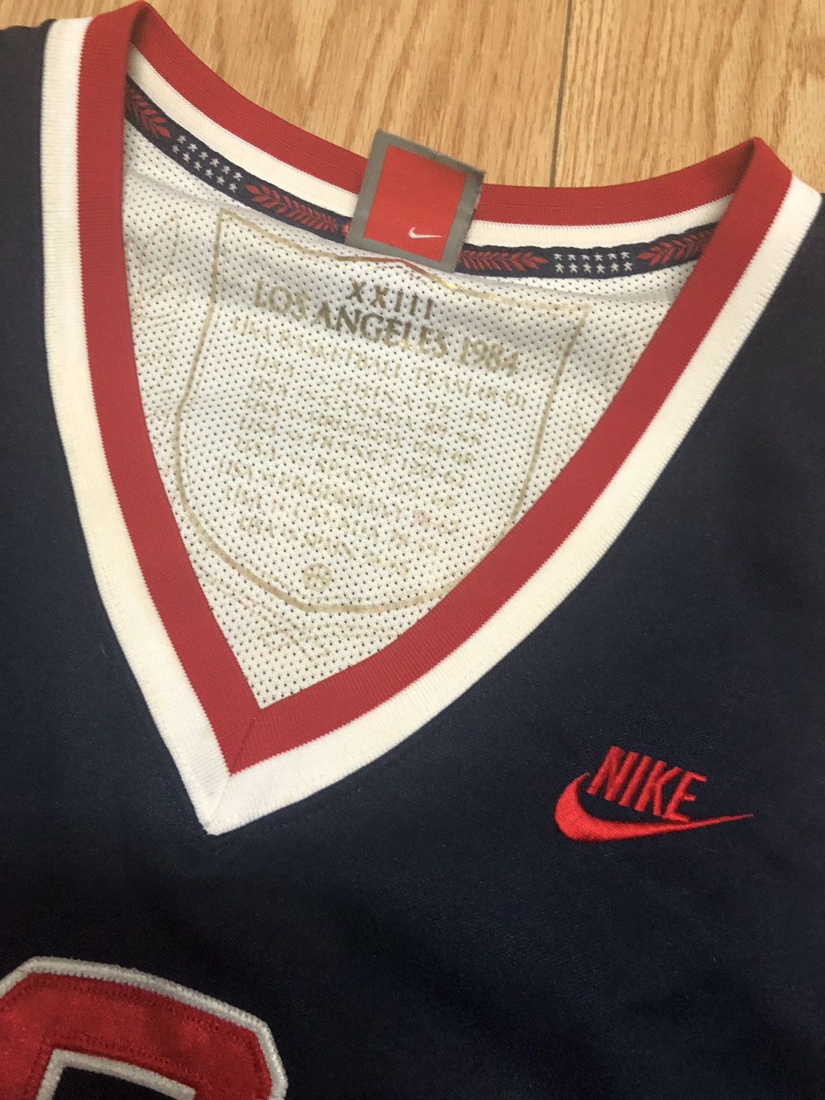 Nike × USA Olympics × Vintage Vintage Nike Michael Jordan Team USA 1984 Jersey Size US XL / EU 56 / 4 - 2 Thumbnail