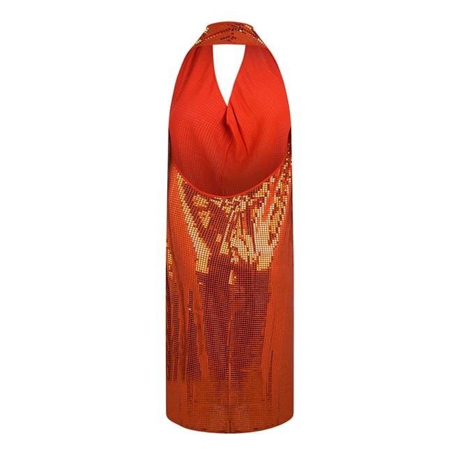 Bottega Veneta Bottega Veneta Halter Neck Midi Slip Dress in Orange Size M / US 6-8 / IT 42-44 - 2 Thumbnail