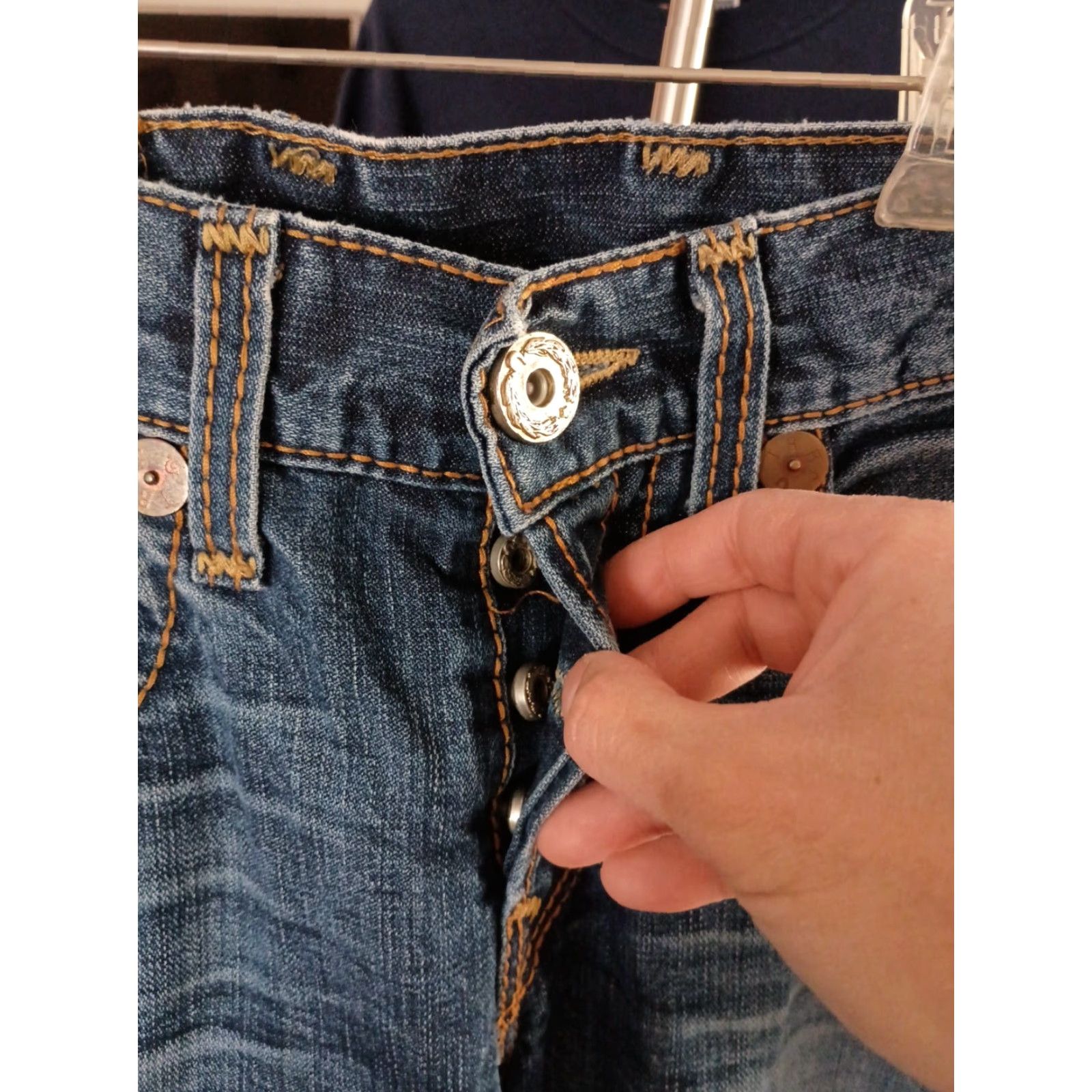 True Religion VINTAGE True Religion Jeans Size 33 x 30 Distressed Bootcut Made in USA Men Blue 33 Inseam 30 USA Distressed Jeans Size US 33 - 2 Thumbnail