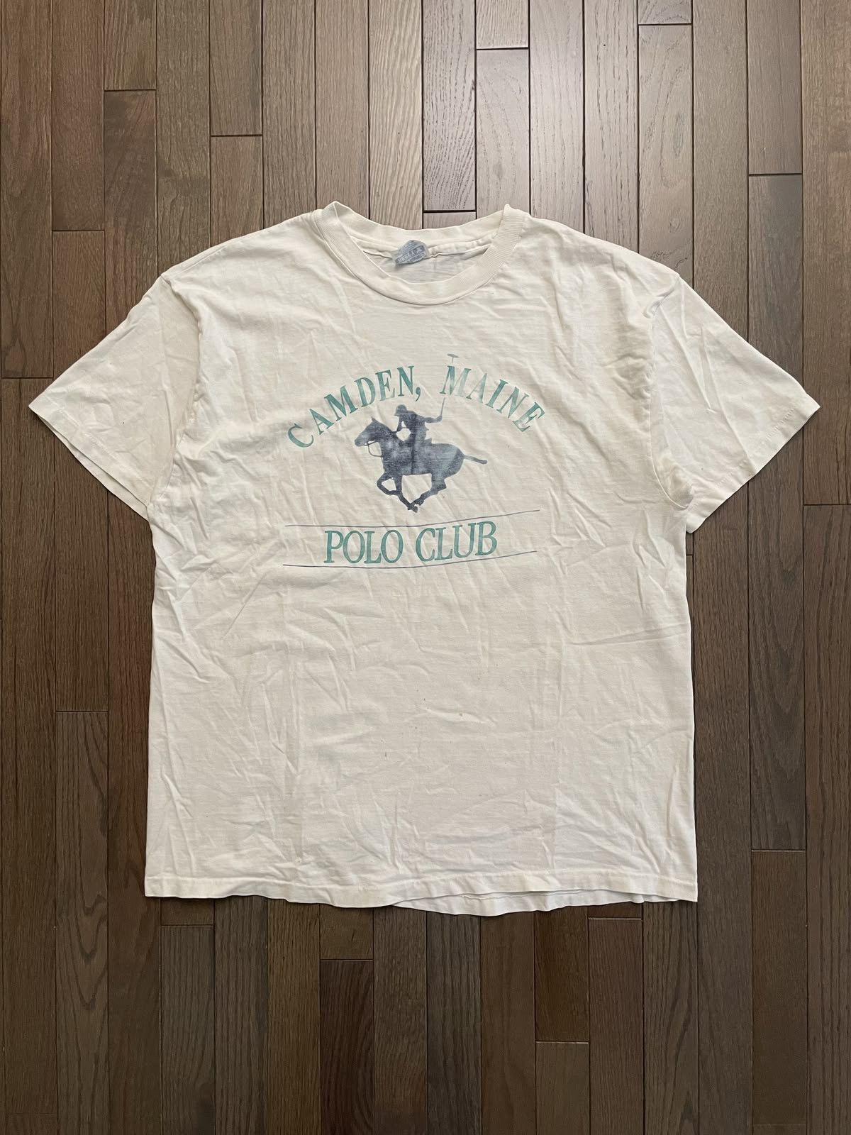 Vintage Vintage 90s Camden Maine Polo Club Graphic Tee Horse Size US XL / EU 56 / 4 - 1 Thumbnail