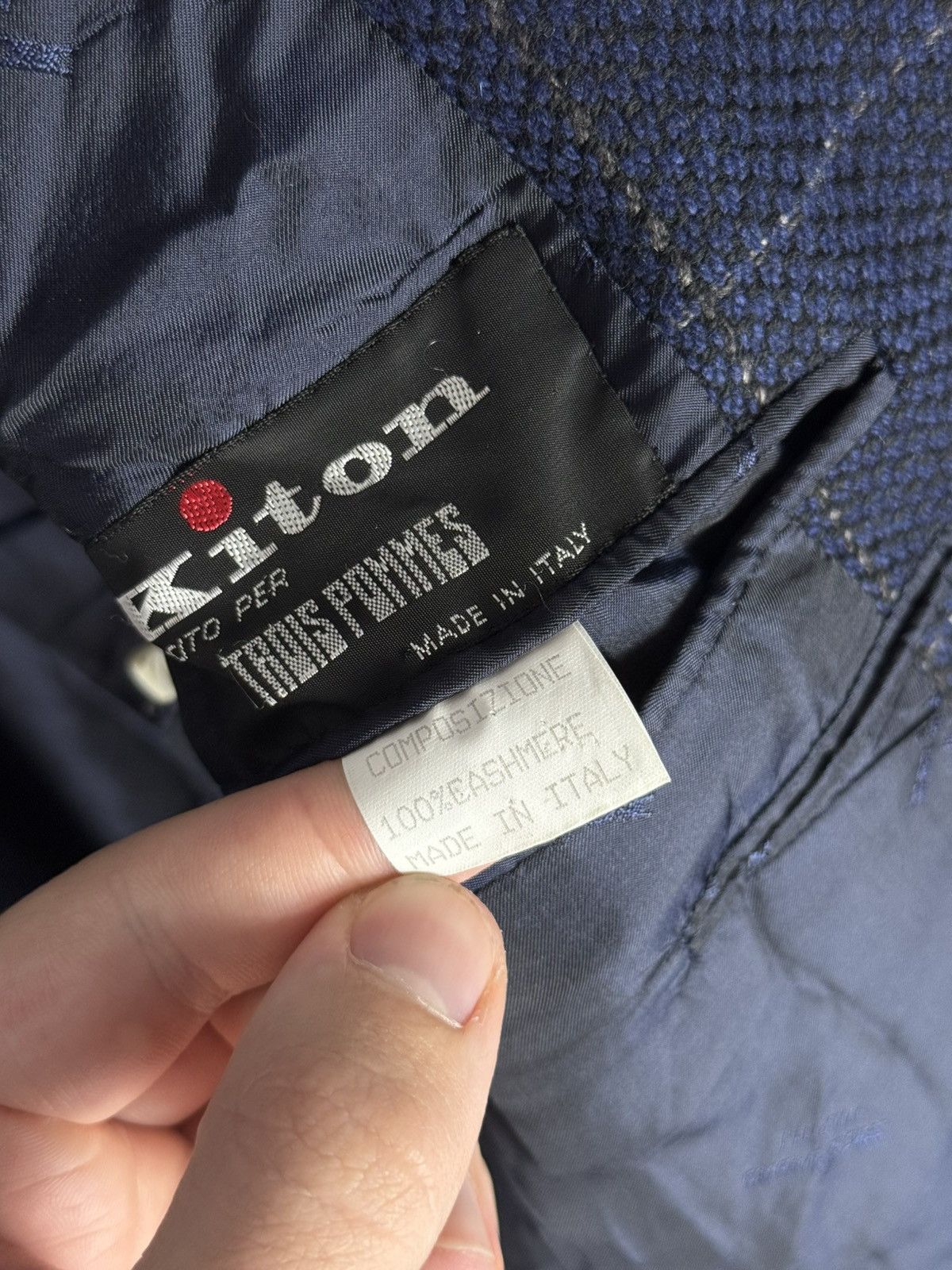 Kiton Kiton Napoli Trois Pommes Blazer 100% Cashmere Blazer Jacket Size 52R - 18 Thumbnail