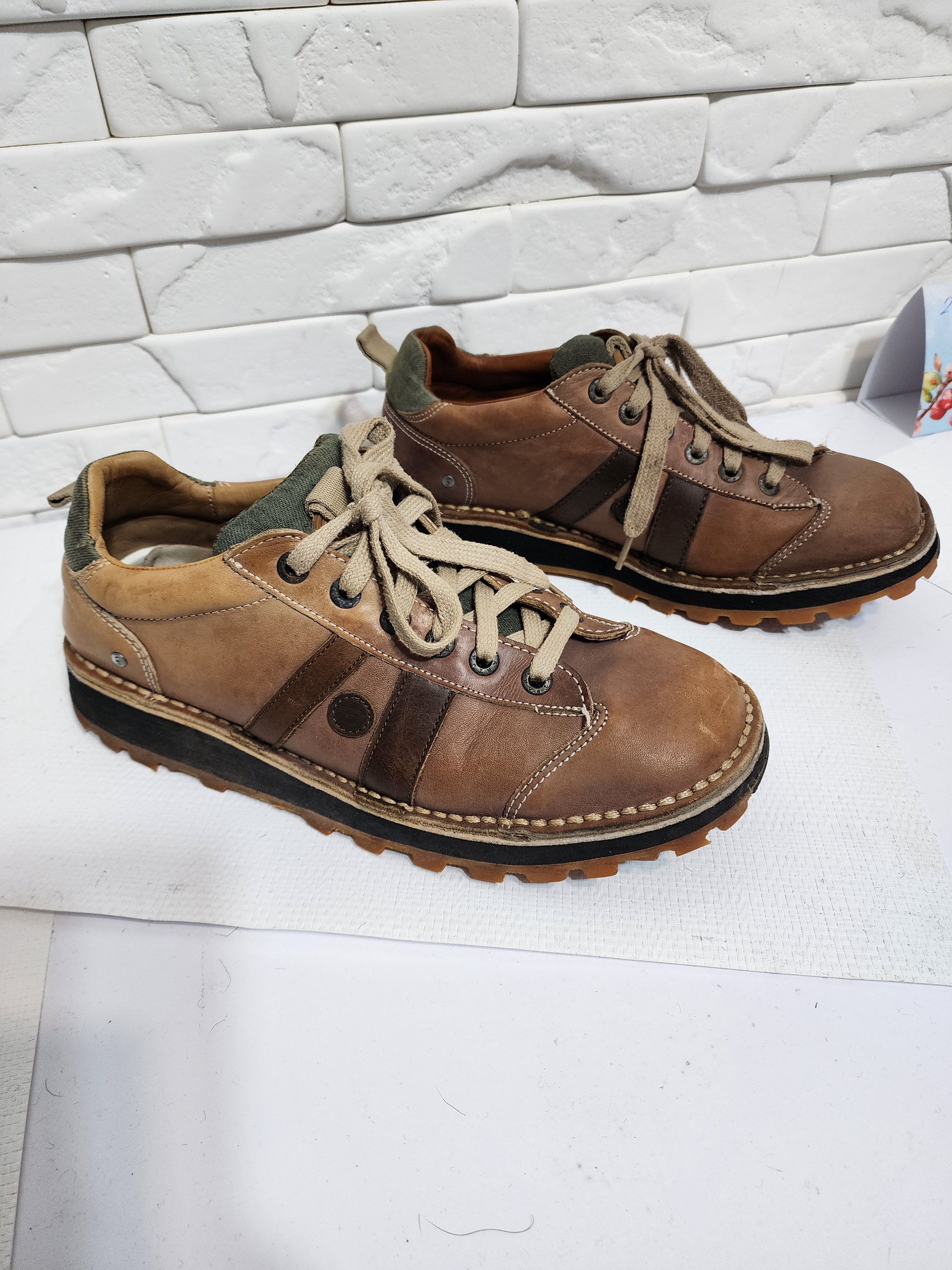 Uniqlo Brown Leather Men's Boots (Size 11.4 in) Size US 11.5 / EU 44-45 - 4 Thumbnail