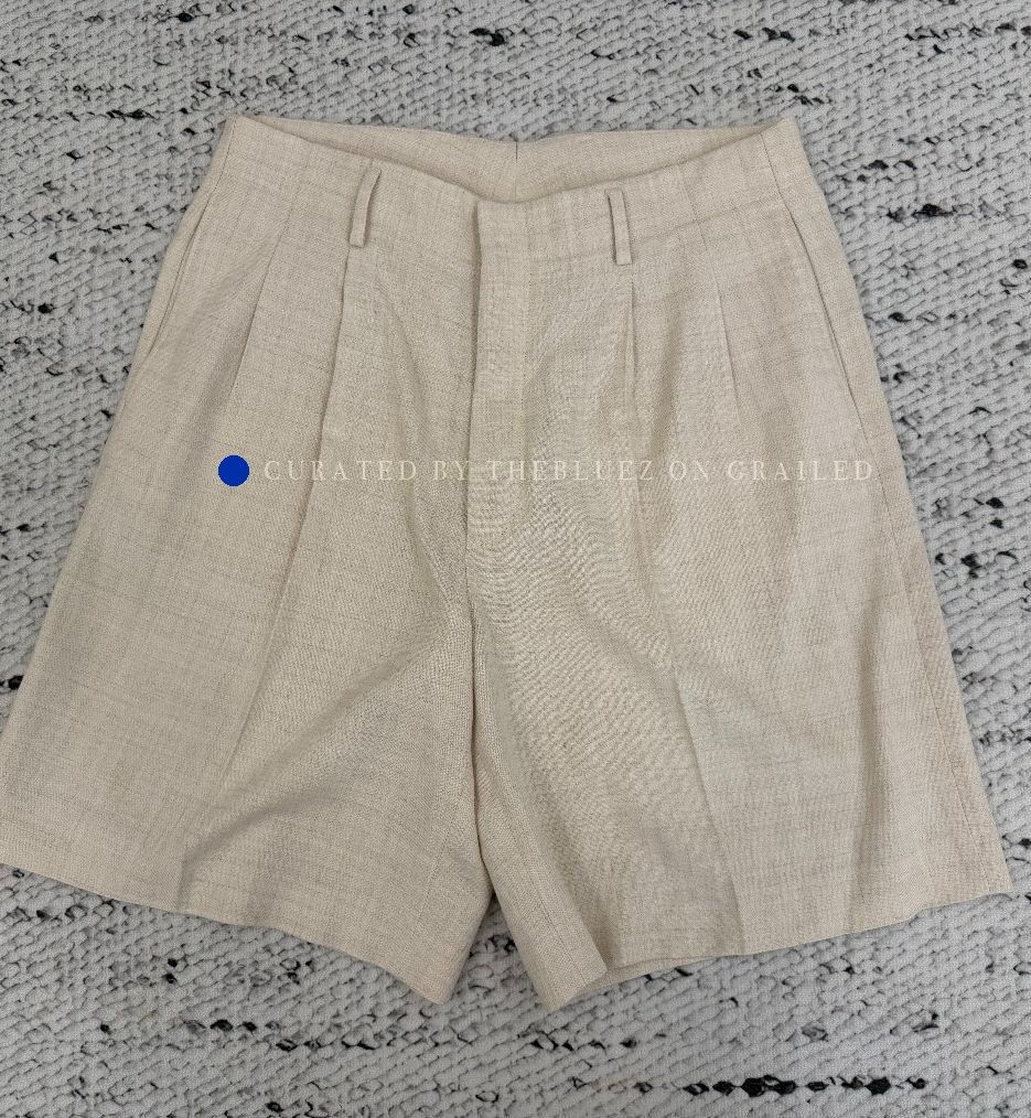 Loro Piana Beige Pleated Tailored Shorts Size US 34 / EU 50 - 1 Thumbnail
