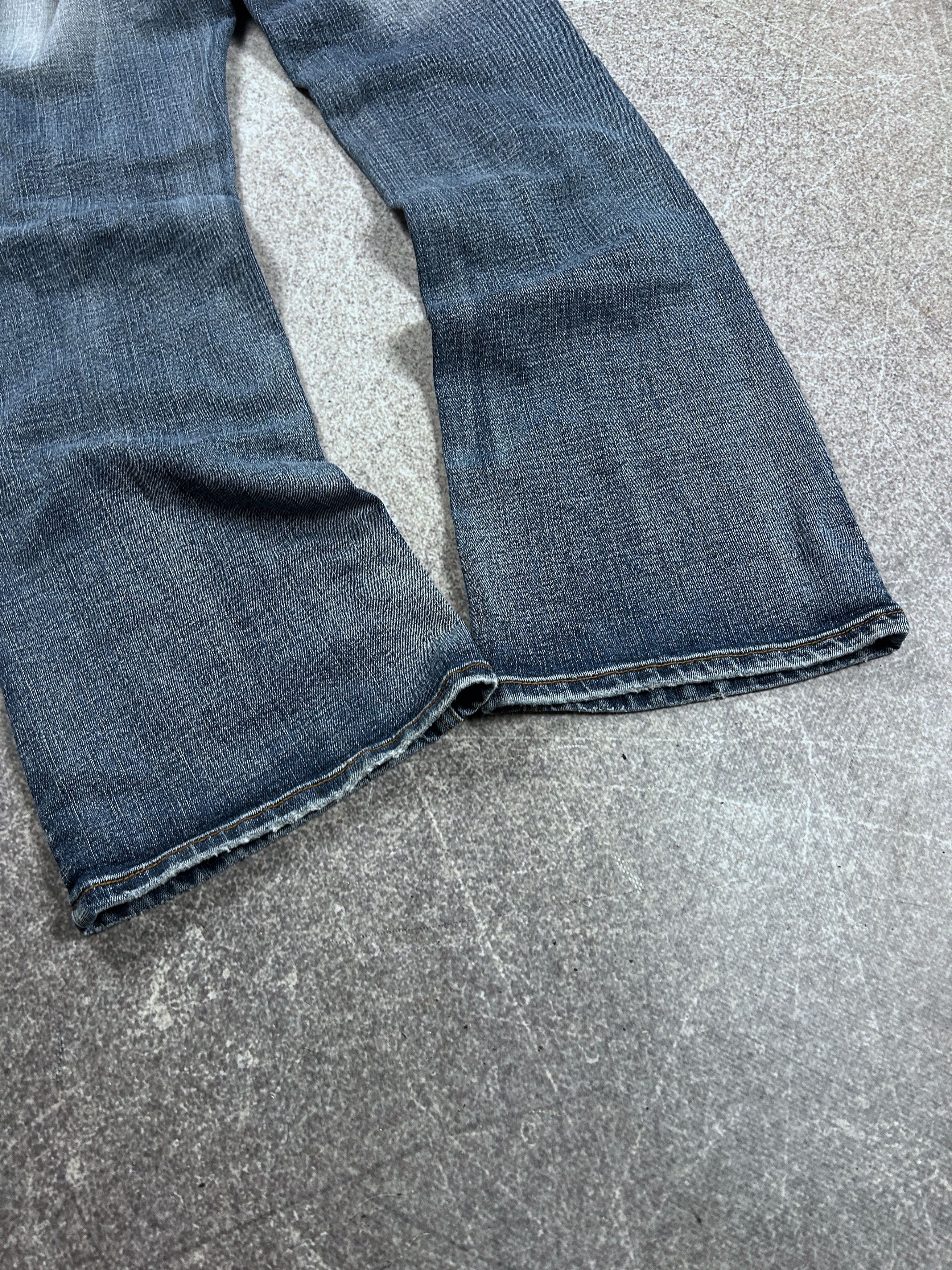 Japanese Brand Baggy Flare Jeans Faded Wash Wide Leg Grunge Y2K Archive Size US 30 / EU 46 - 6 Thumbnail