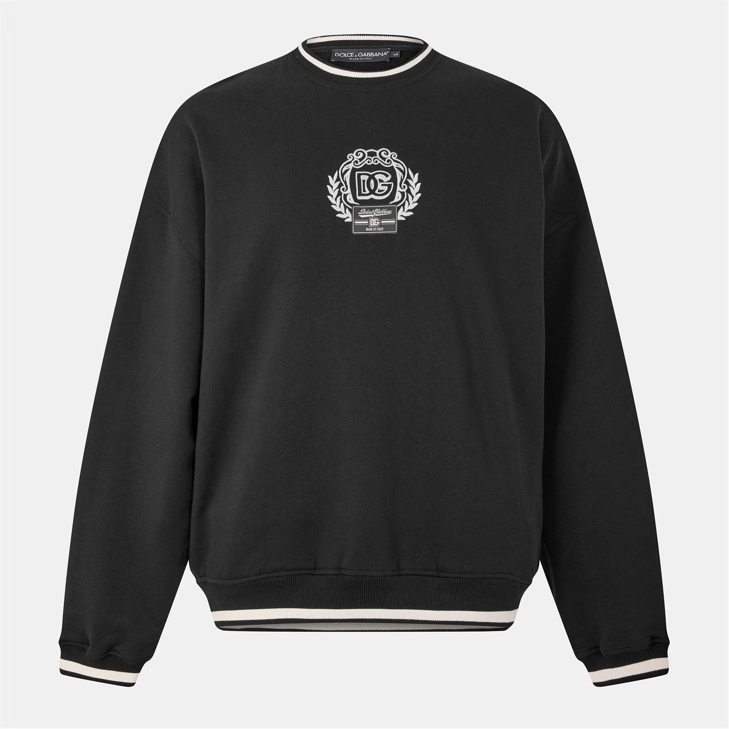 Dolce & Gabbana o1g2r1mq0426 Crew Neck Crew Sweatshirt in Nero Size US L / EU 52-54 / 3 - 1 Thumbnail