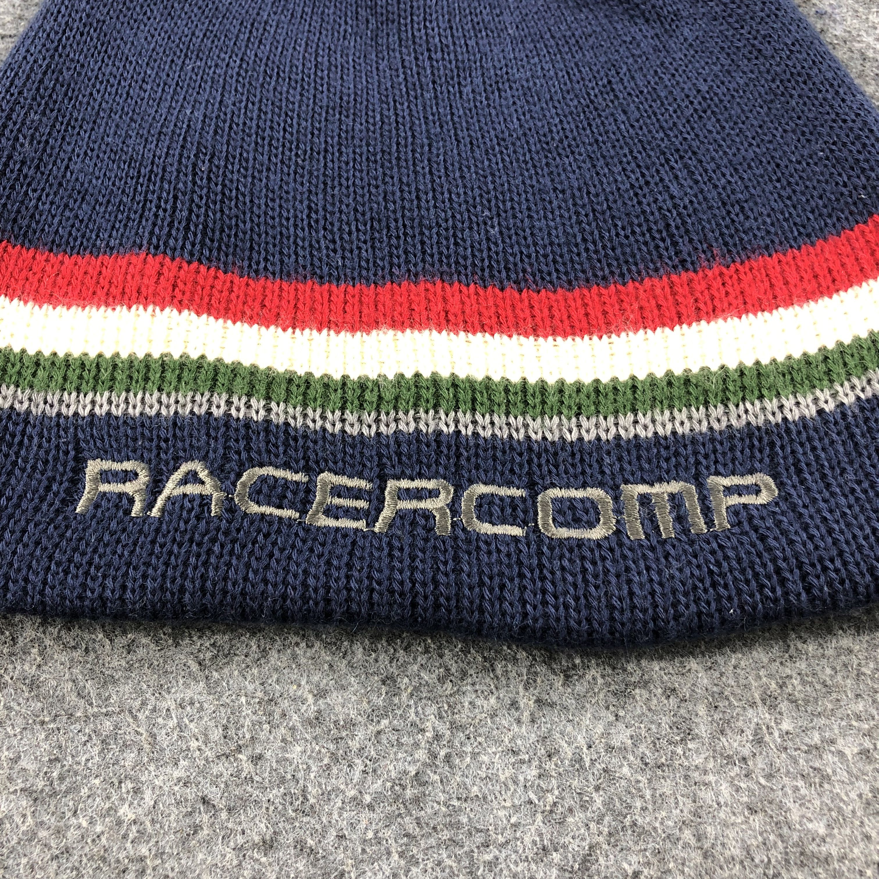 Vintage Racercomp Stripes Wool Beanie Snowcap Snow Hat B364 Size ONE SIZE - 4 Thumbnail
