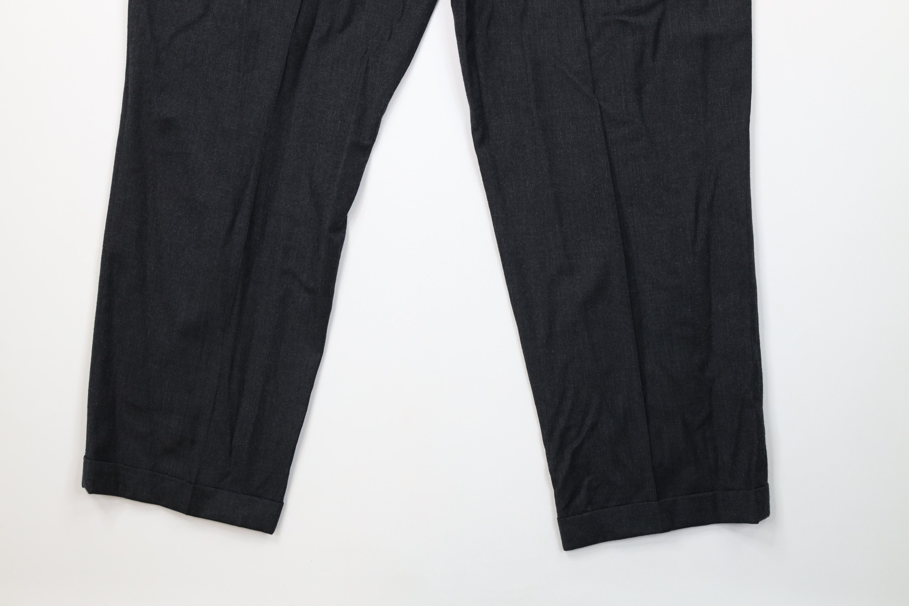 Lands' End Vintage 80s Lands End Wide Leg Chino Pants Charcoal Gray USA Size US 38 / EU 54 - 14 Thumbnail