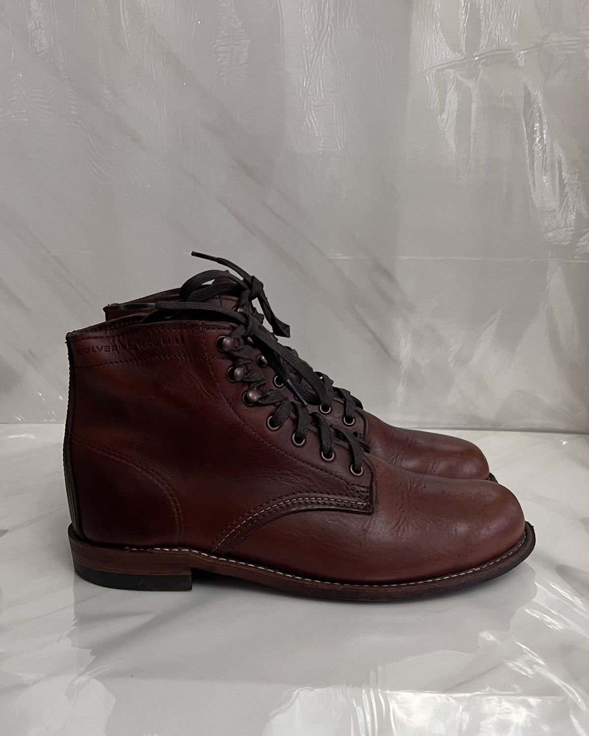 Wolverine Wolverine 1000 mile plain toe brown Men’s boot size 8 D Size US 8 / EU 41 - 4 Thumbnail