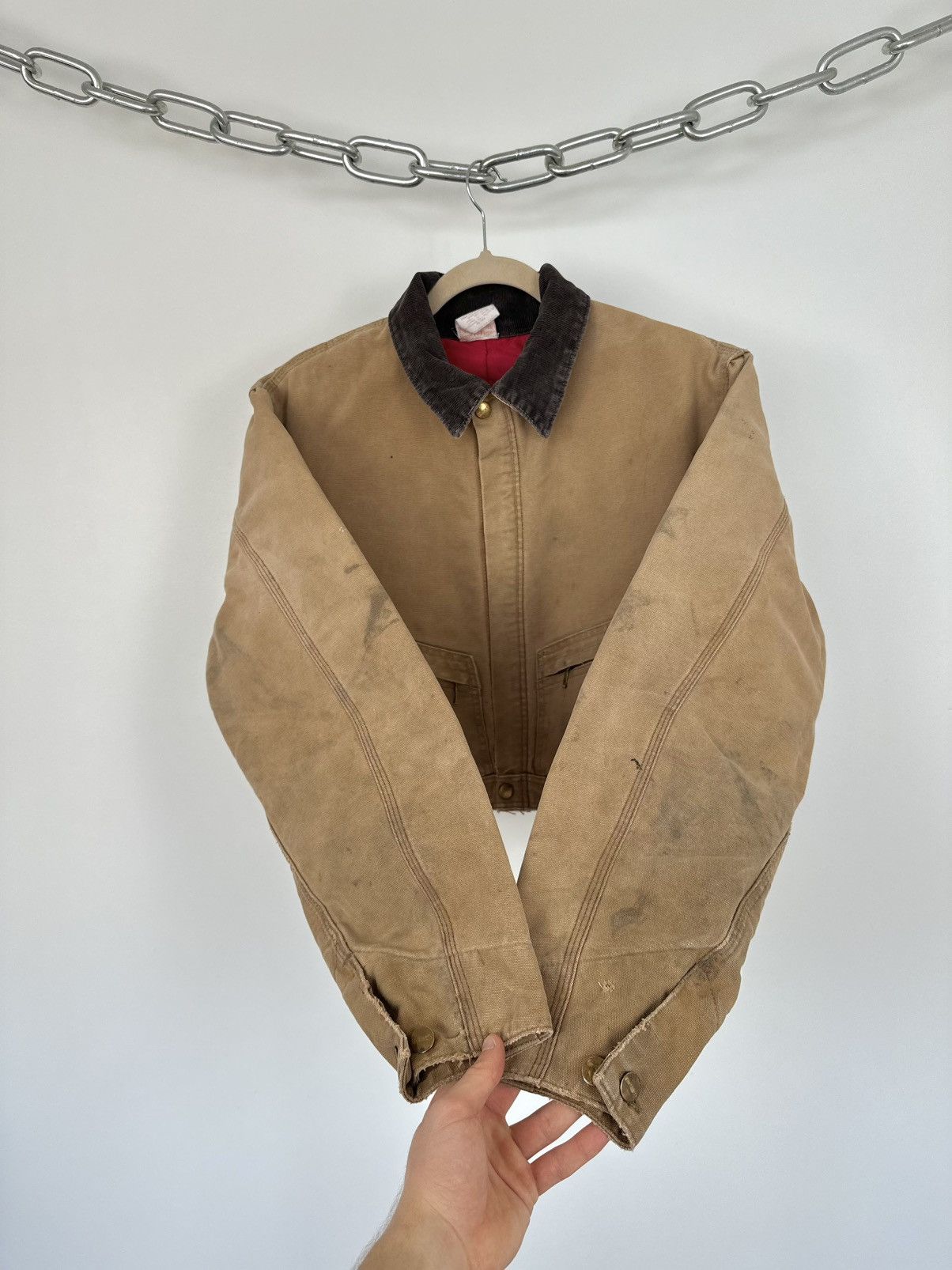 Carhartt Vintage 80s Carhartt USA Cropped Boxy Distressed Rare Jacket Size US S / EU 44-46 / 1 - 9 Thumbnail