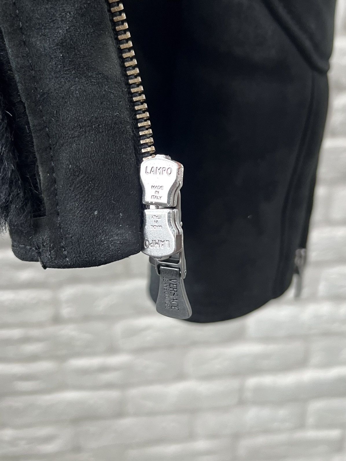 Versace VERSACE Shearling Suede Black Zip Coat Jackey Size M / US 6-8 / IT 42-44 - 8 Thumbnail