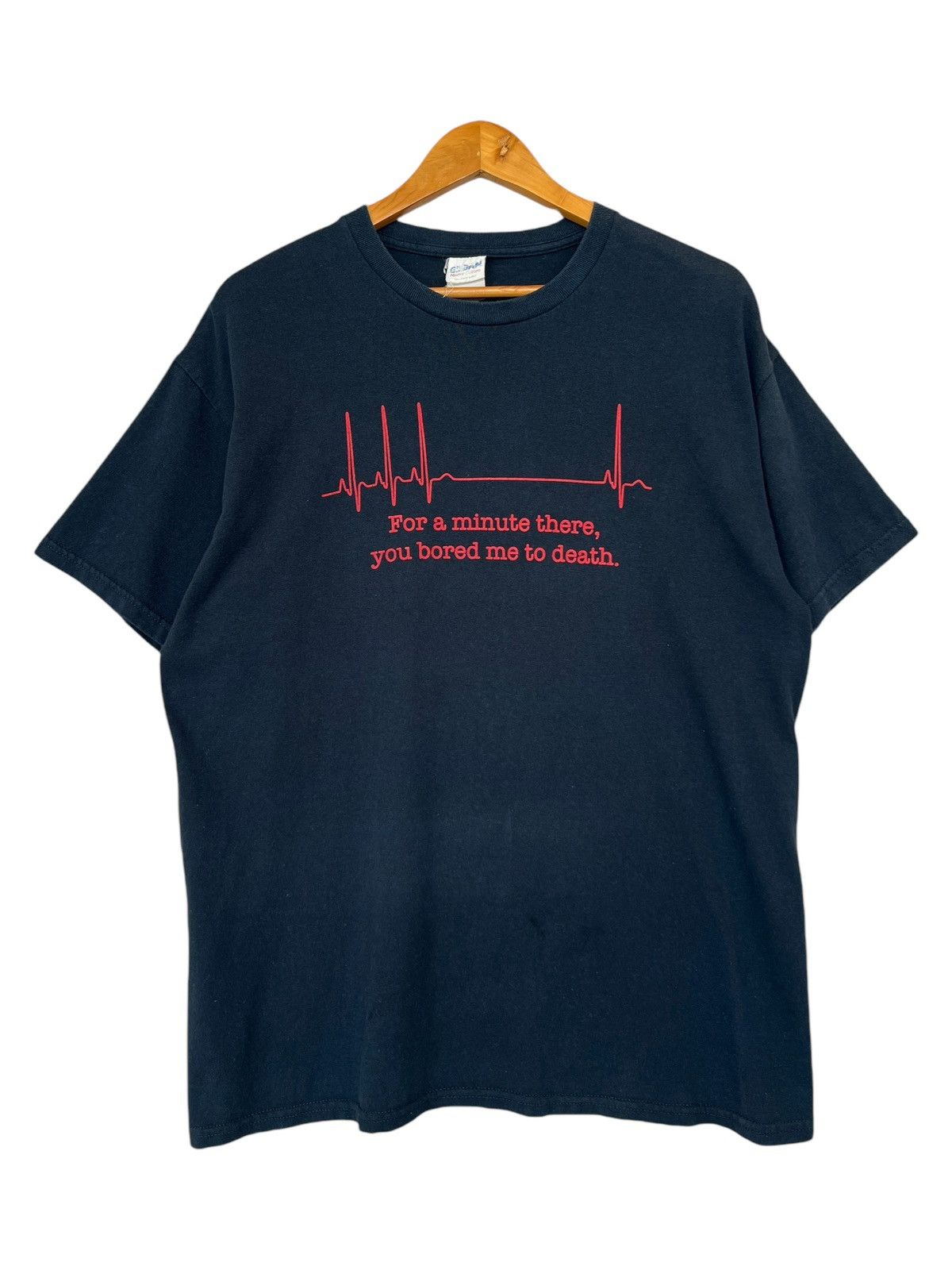 Vintage Y2K Wording Tee Humor Tees Black Tees